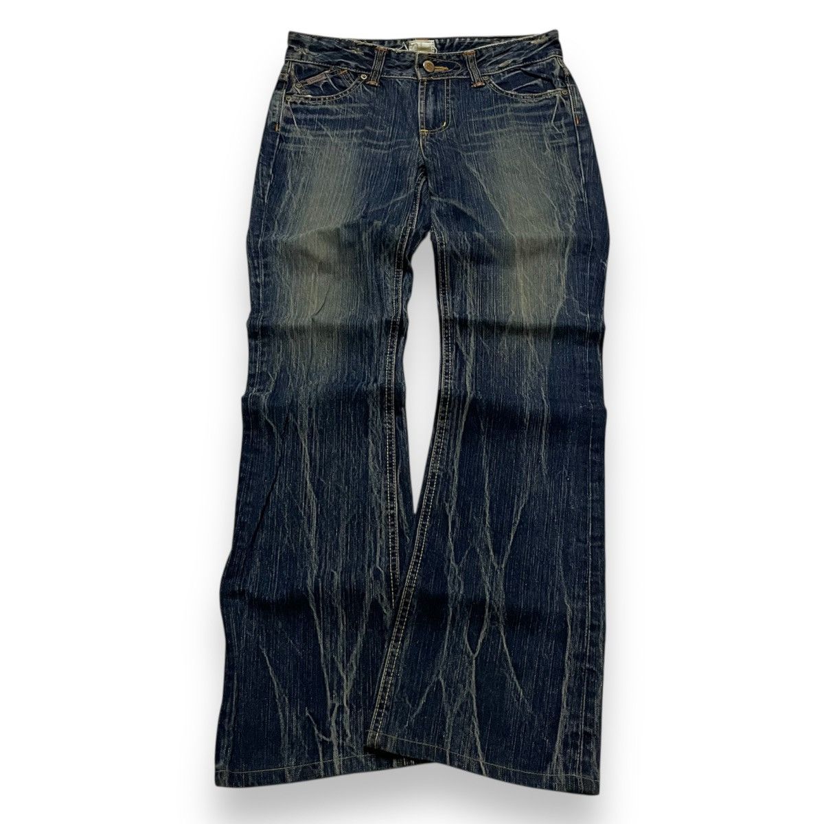 Le Grande Bleu (L.G.B.) ORIGINAL VINTAGE VEAGUS EDWIN FLARED JAPAN DENIM (28×39) Size US 28 / EU 44 - 2 Thumbnail