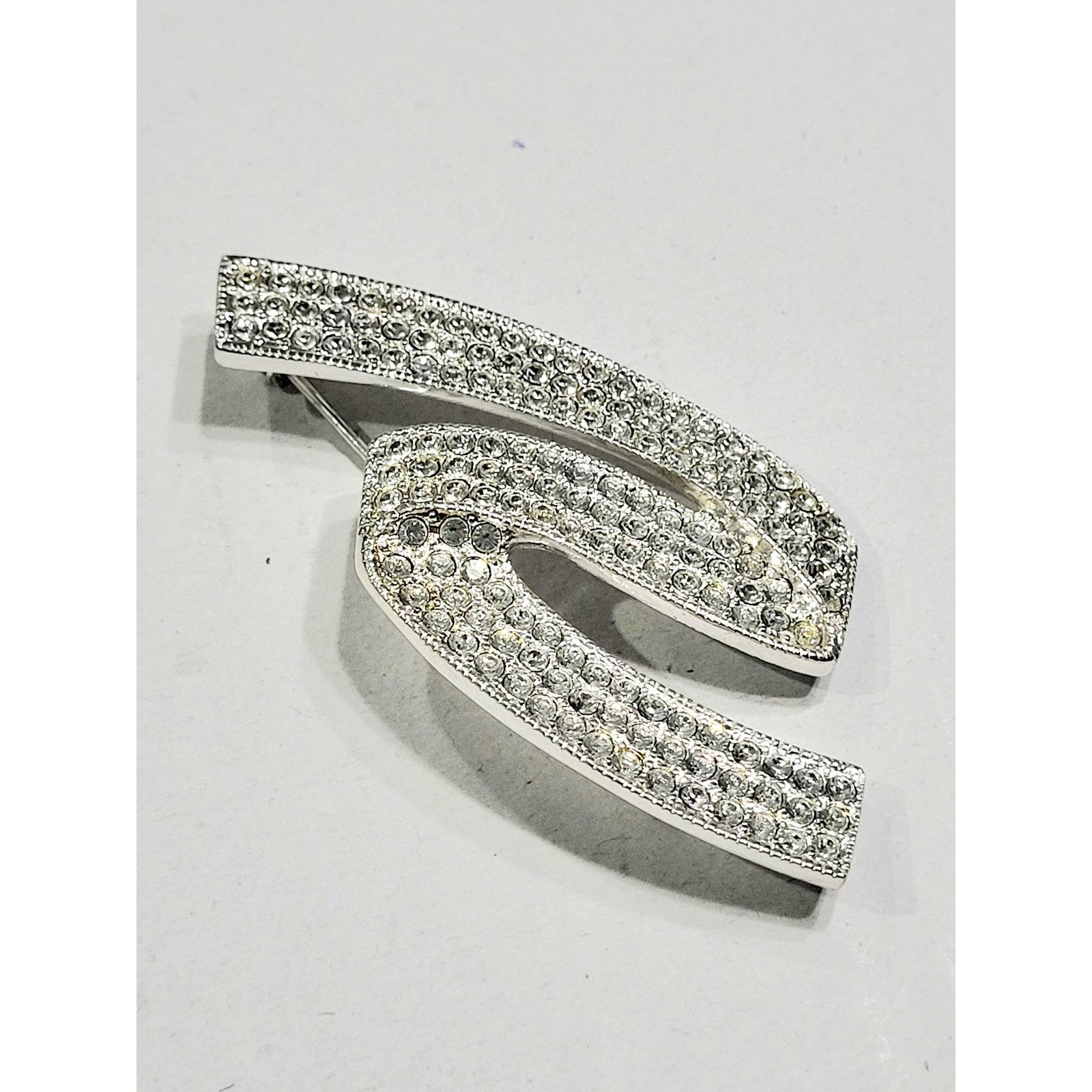 & Other Stories NWOTSigned Napier Ribbon "Z" Rhinestone Brooch Bright Shiny Size ONE SIZE - 3 Thumbnail