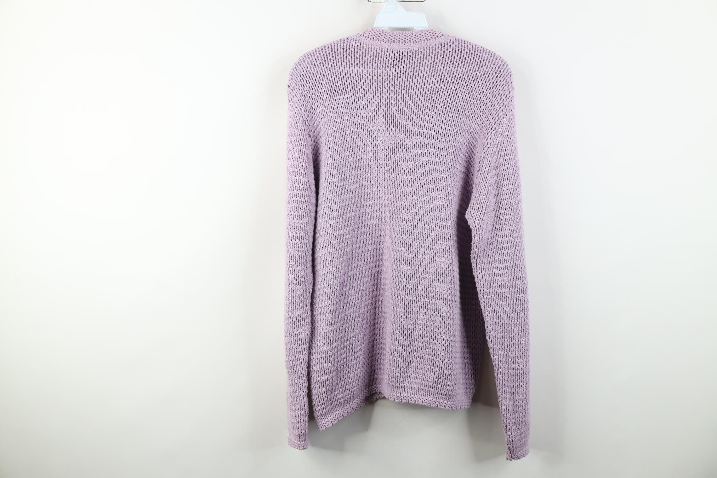 Vintage Vtg 90s Streetwear Cotton Crochet Knit Cardigan Sweater USA Size L / US 10 / IT 46 - 9 Thumbnail
