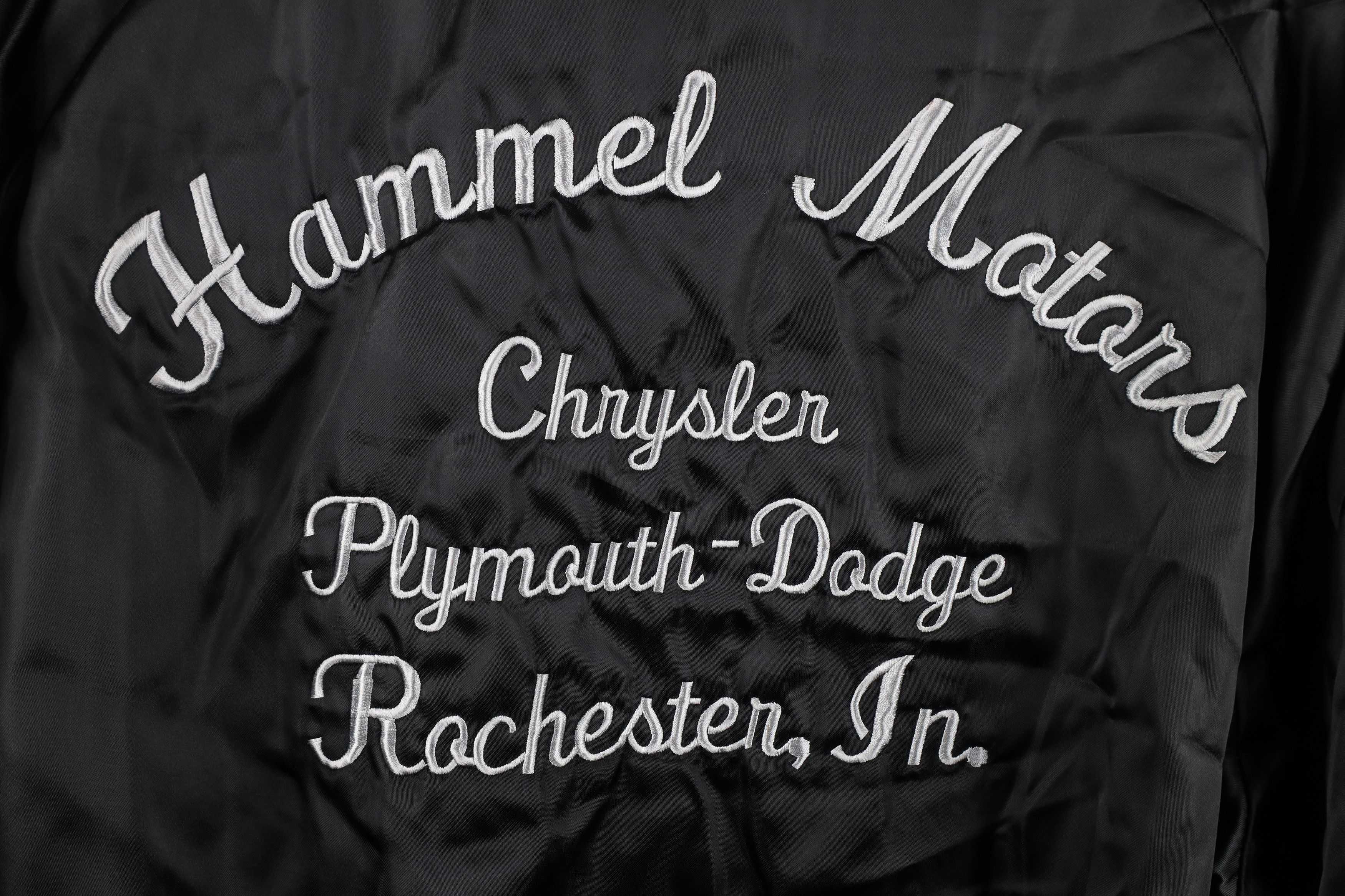 Vintage Vintage 80s Chrysler Hammel Motors Satin Bomber Jacket USA Size L / US 10 / IT 46 - 12 Thumbnail