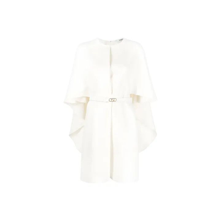 Fendi Fendi SS22 Belted Cape Detail Dress 0079 Size S / US 4 / IT 40 - 1 Thumbnail