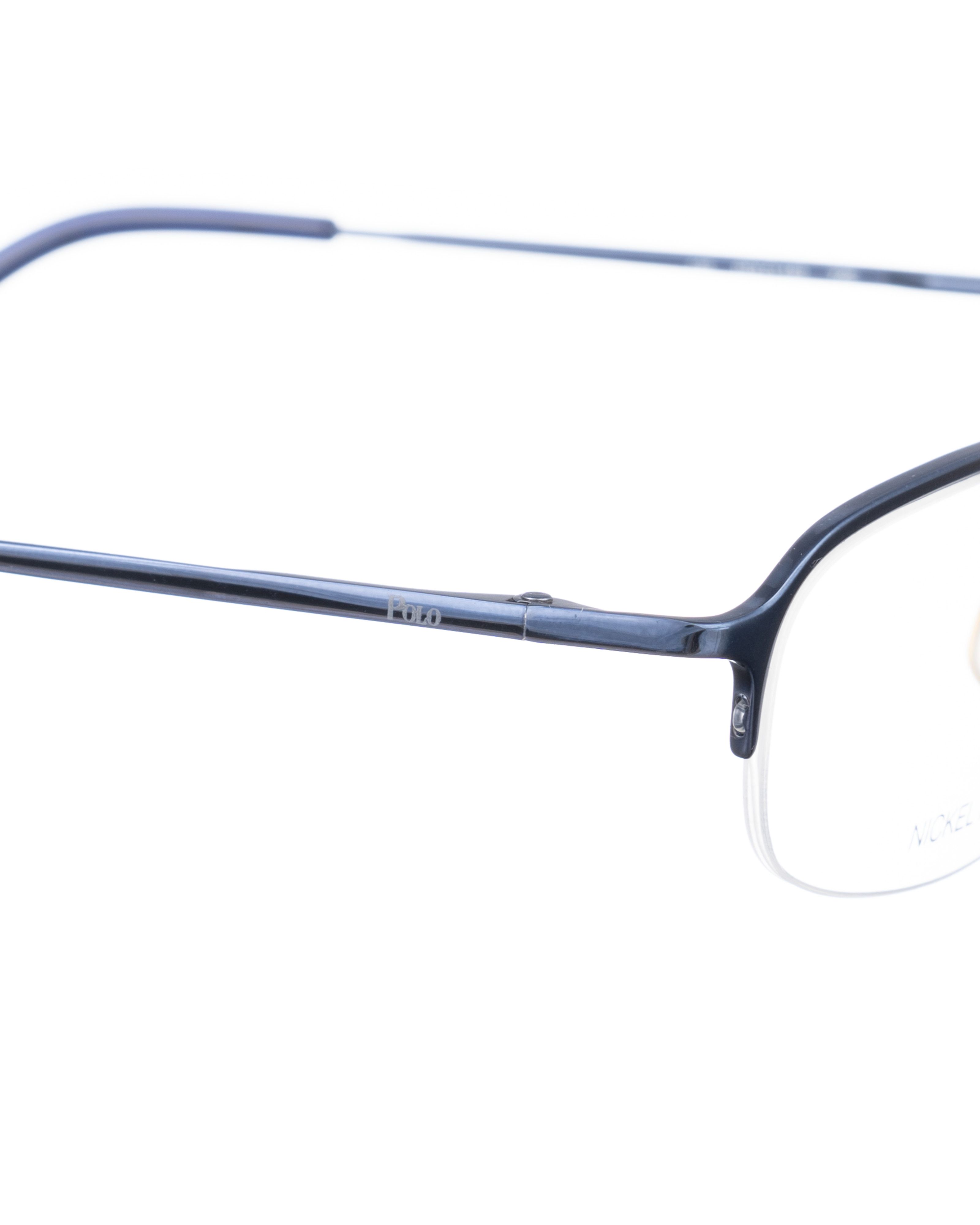 Polo Ralph Lauren Polo Ralph Lauren 00s Half Rim Navy Blue Glasses Size ONE SIZE - 3 Thumbnail