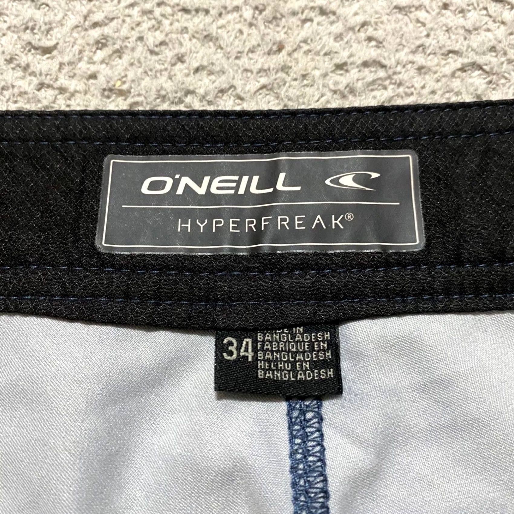 O'Neill O'Neill Mens Board Shorts Multicolor Striped 34 Bermuda Inseam 9" Quick Dry Pockets Logo Zip Mens Size US 34 / EU 50 - 3 Thumbnail