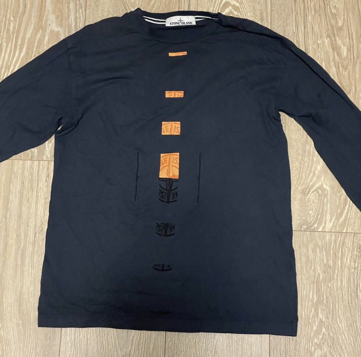 Stone Island Stone Island 2020 Graphic Spellout Longsleeve Shirt Size US L / EU 52-54 / 3 - 1 Thumbnail