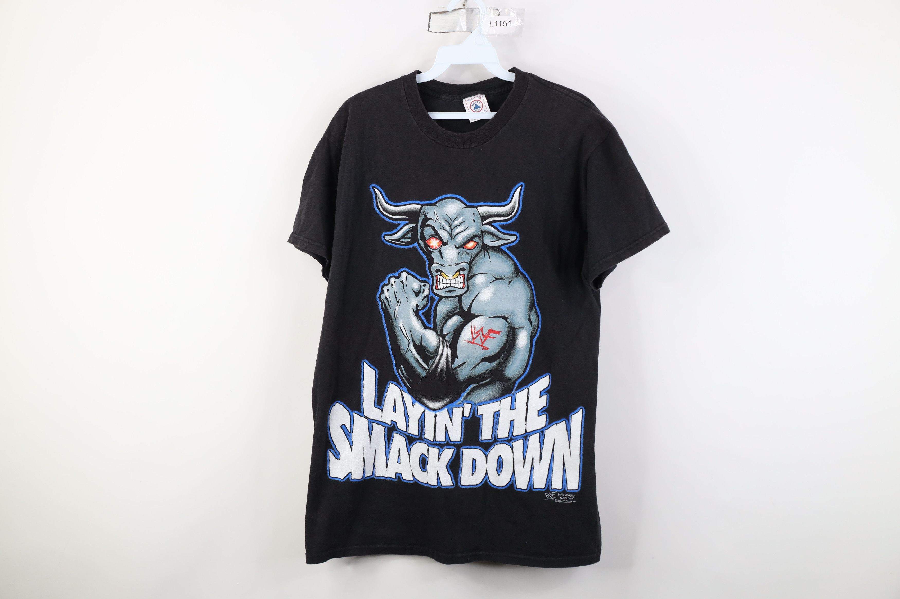Vintage Vintage 90s WWF Wrestling The Rock Laying the Smack T-Shirt Size US M / EU 48-50 / 2 - 1 Thumbnail