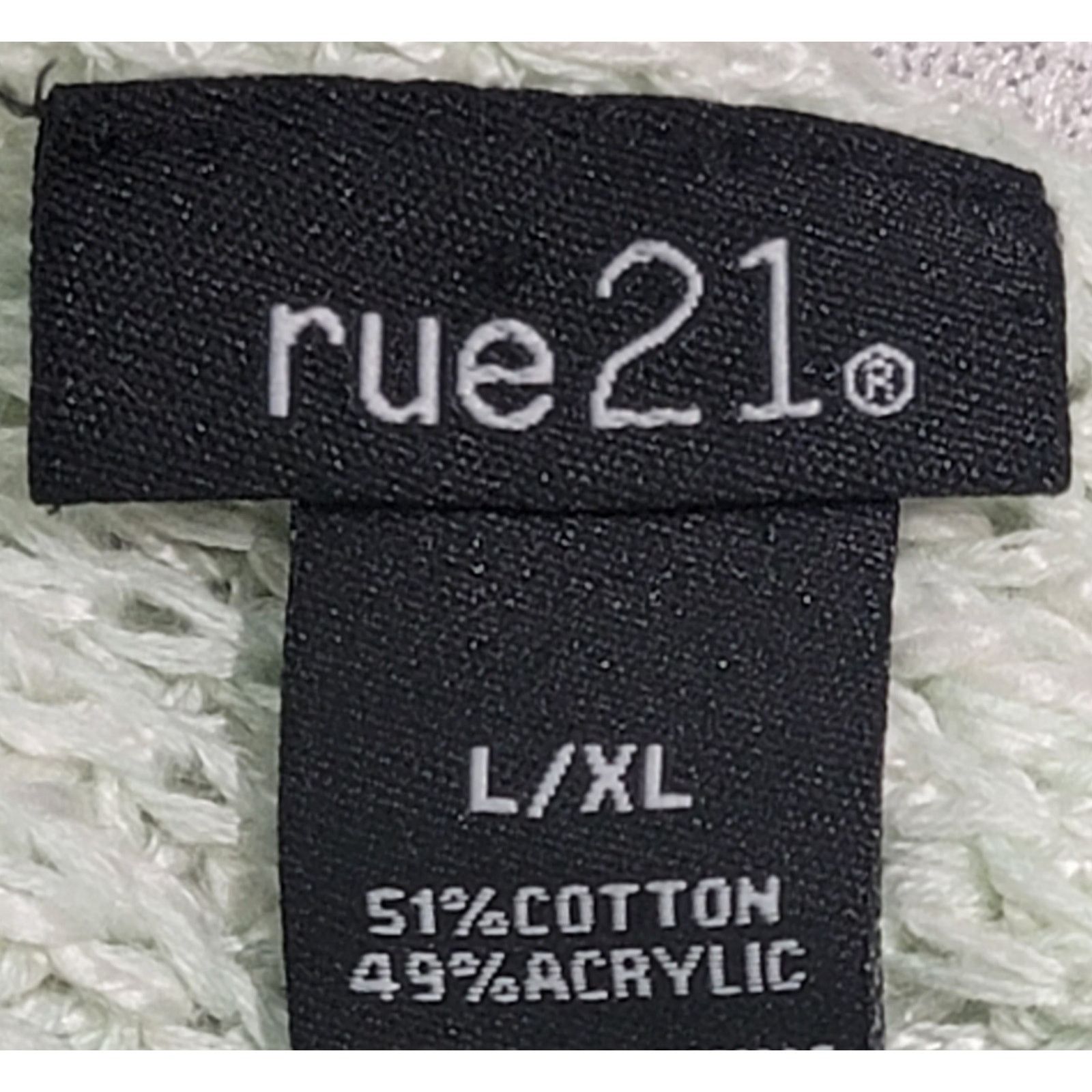 rue21 Rue 21 Green Blue Loose Knit Drop Shoulder Sweater L XL Size XL / US 12-14 / IT 48-50 - 4 Thumbnail