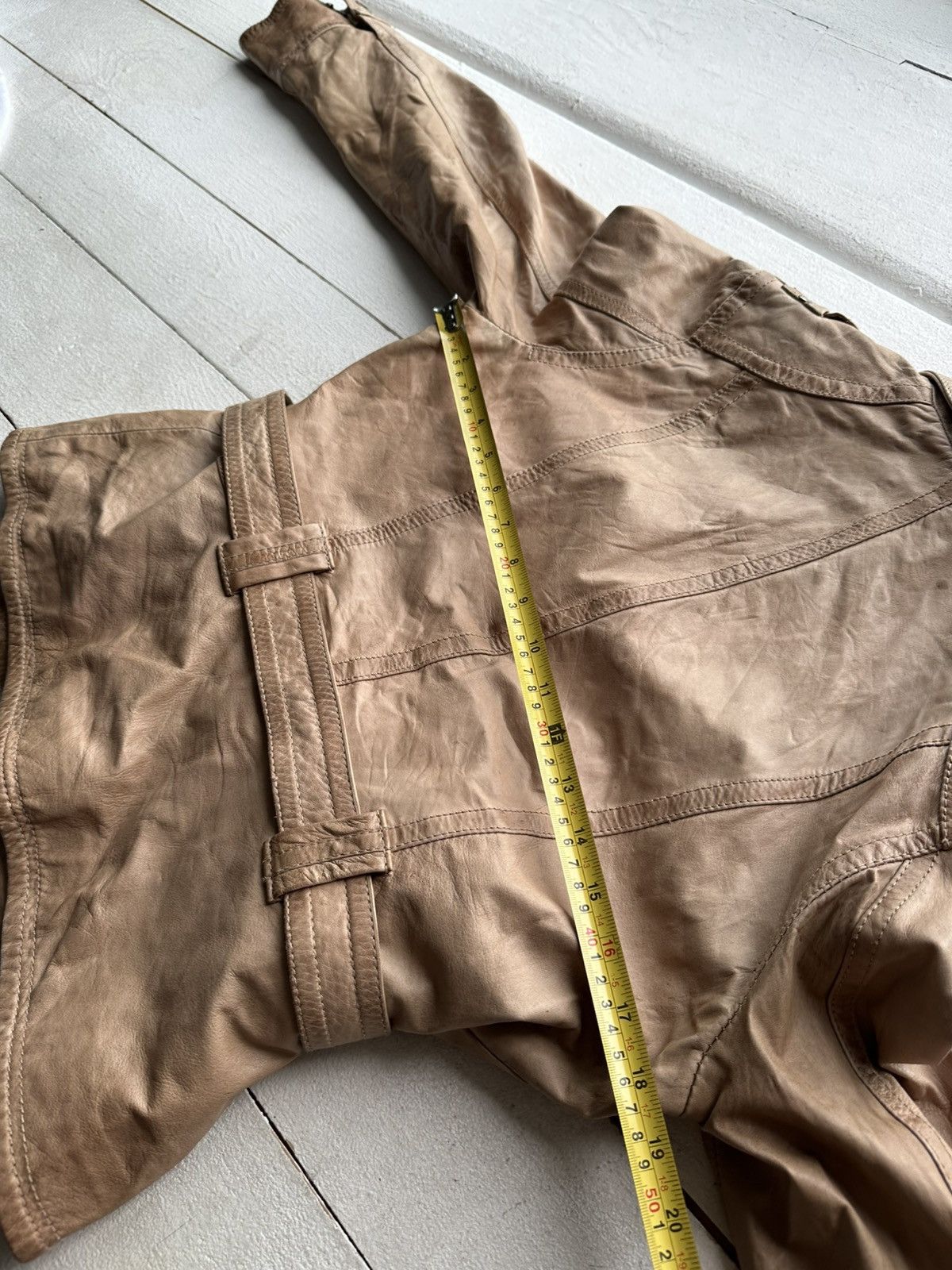 Vintage 🚨AVANT-GARDE BROWN Rick Owen’s Opium Y2K LEATHER JACKET Size M / US 6-8 / IT 42-44 - 15 Thumbnail
