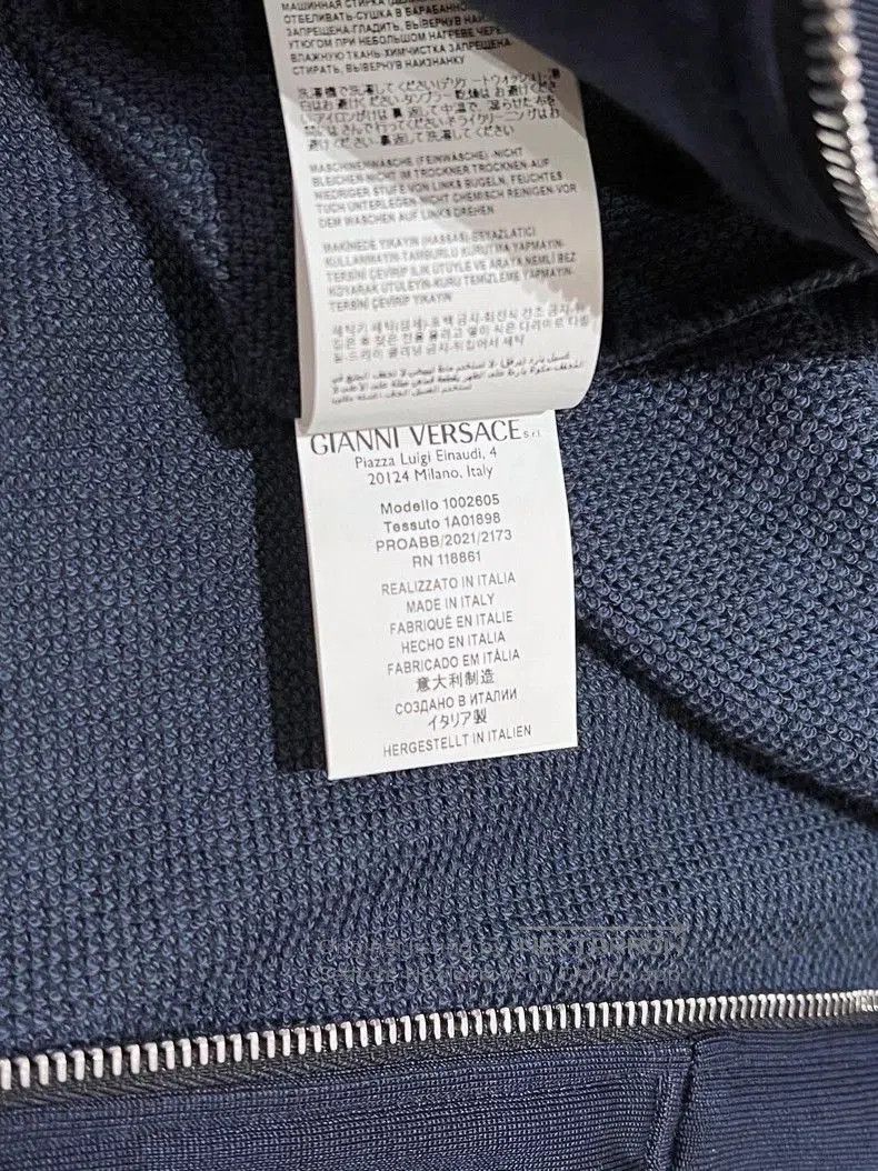 Versace Versace Blue Letter Embroidery Cardigan. Size US M / EU 48-50 / 2 - 8 Thumbnail