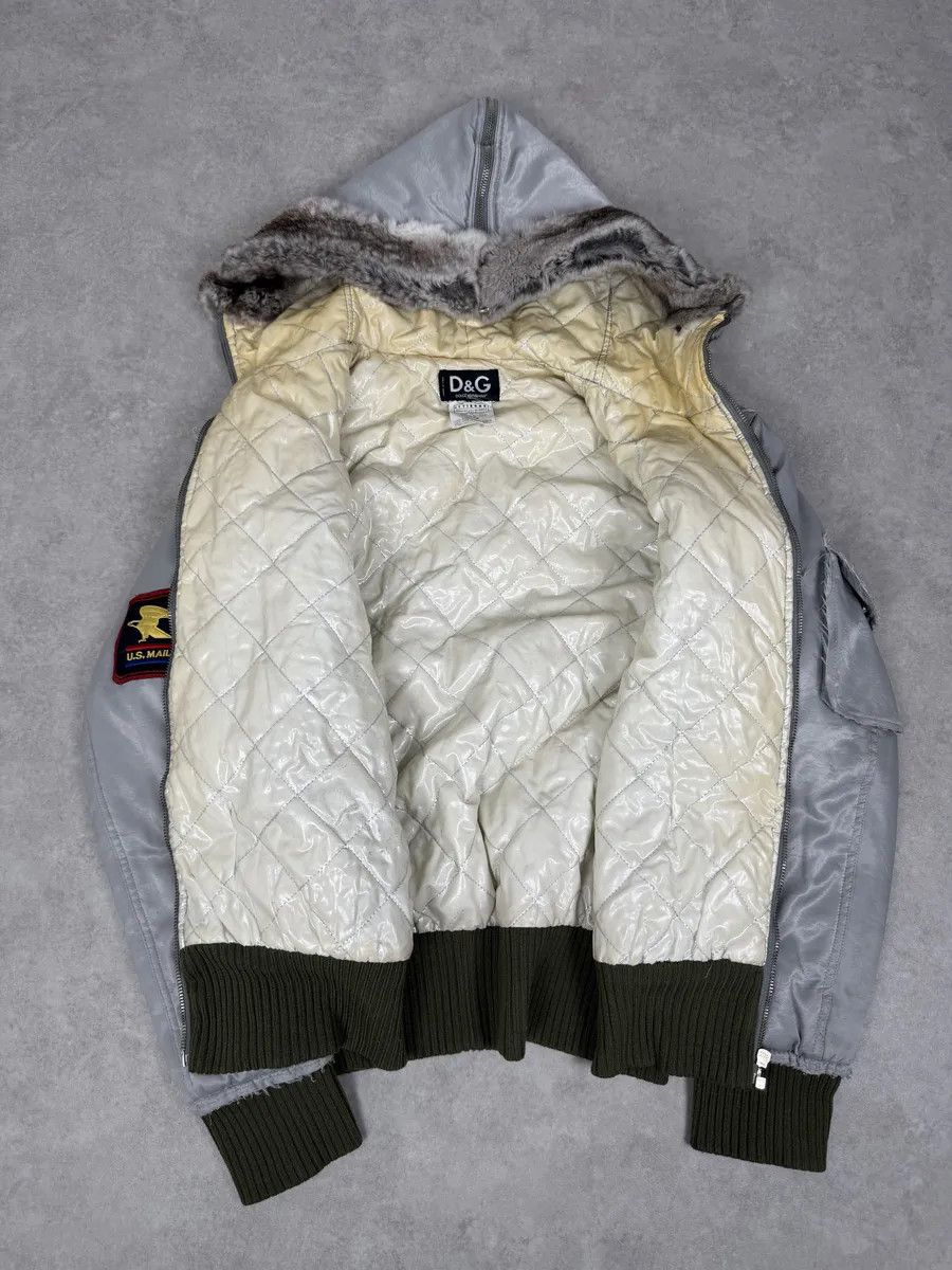 Dolce & Gabbana AW2004 Dolce & Gabbana Grey Aviator Patchwork Bomber Jacket Size US M / EU 48-50 / 2 - 9 Thumbnail