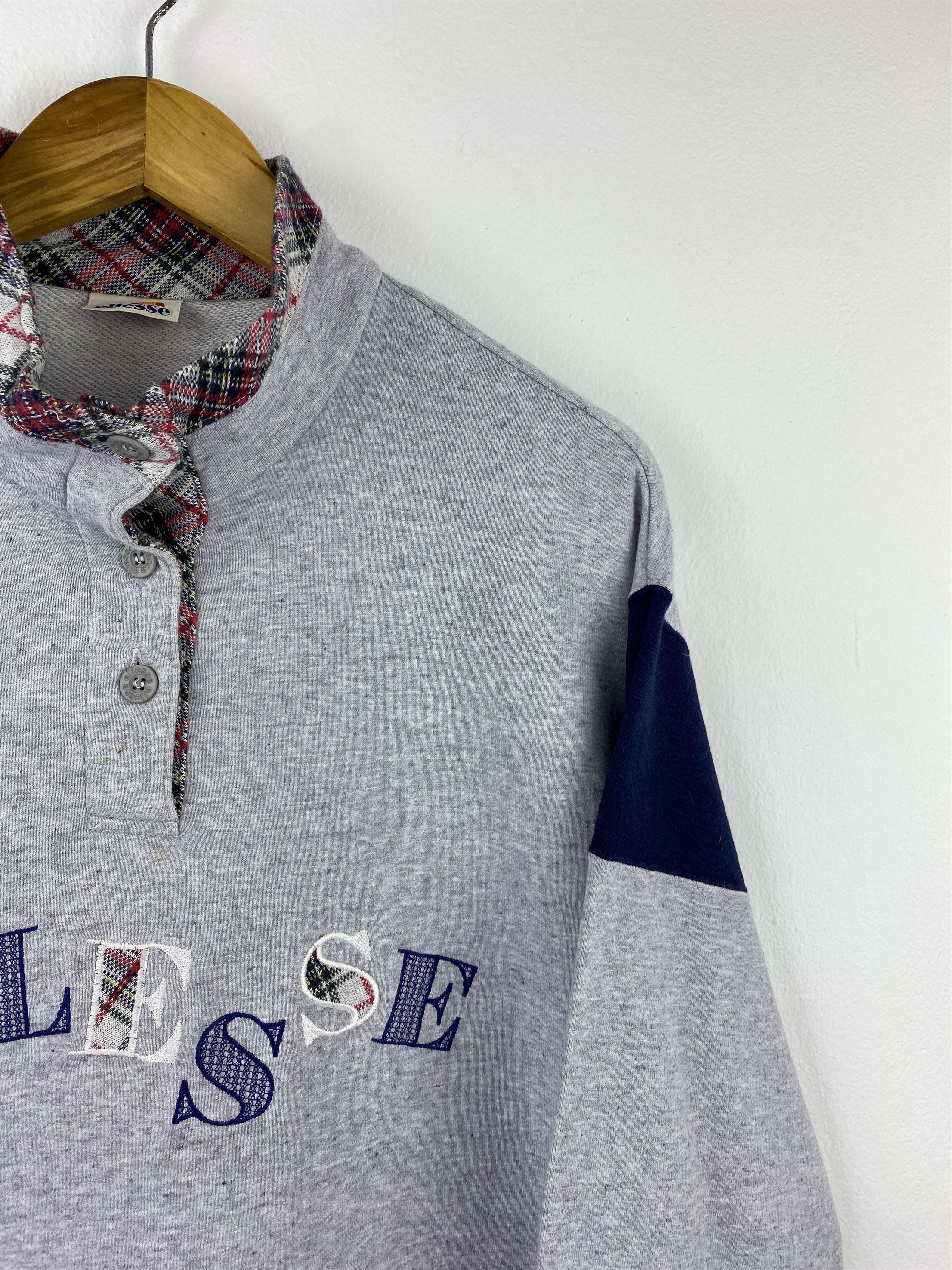 Ellesse Vintage 90s Ellesse Button Up Sweatshirt SH0493 Size L / US 10 / IT 46 - 10 Thumbnail