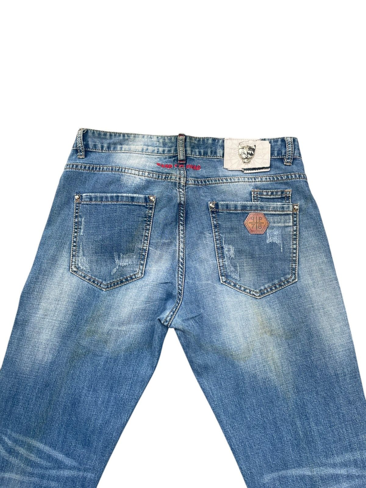Philipp Plein Philipp Plein Faded Distressed Jeans Size US 33 - 9 Thumbnail
