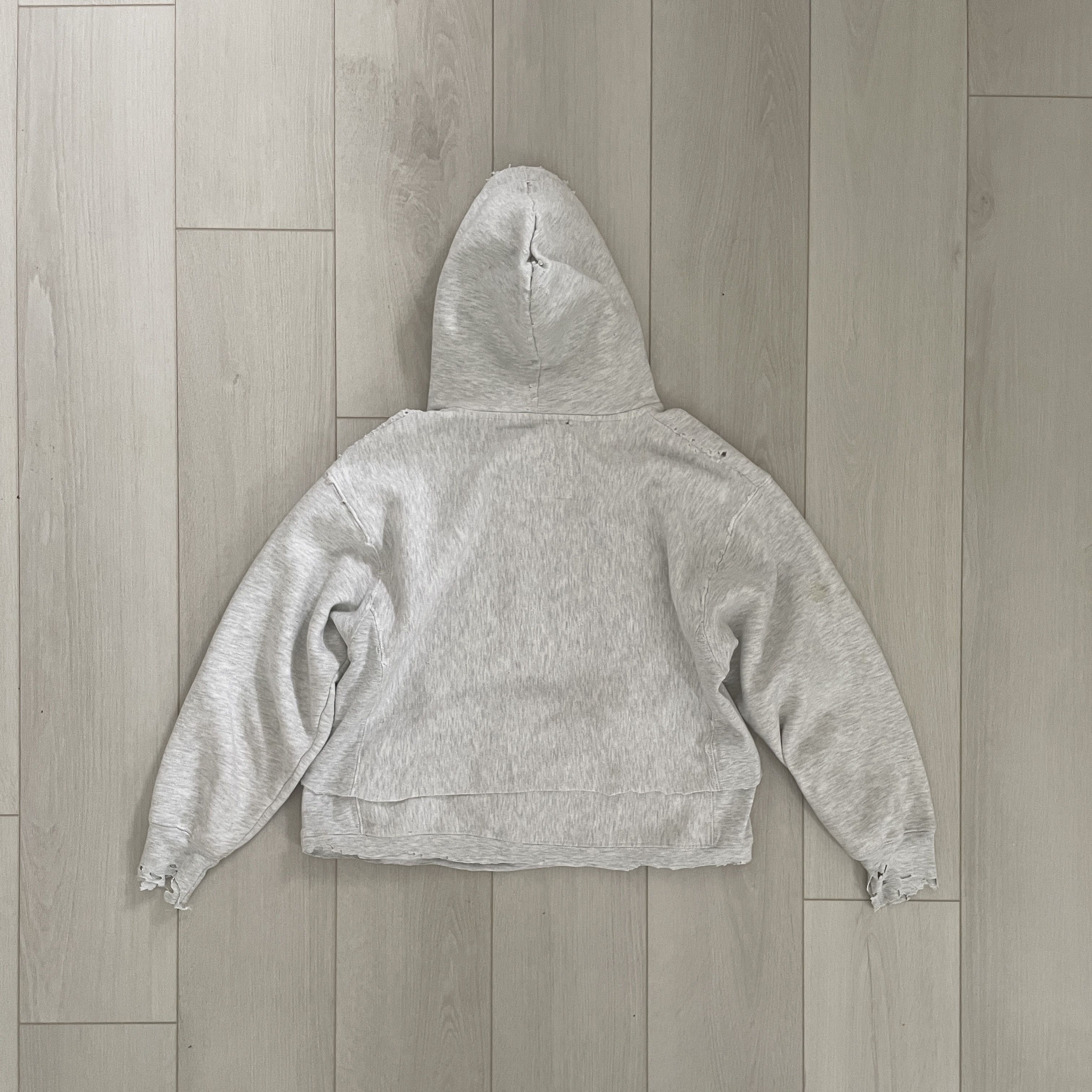 Other Grey College Distressed Hoodie Size US L / EU 52-54 / 3 - 2 Thumbnail