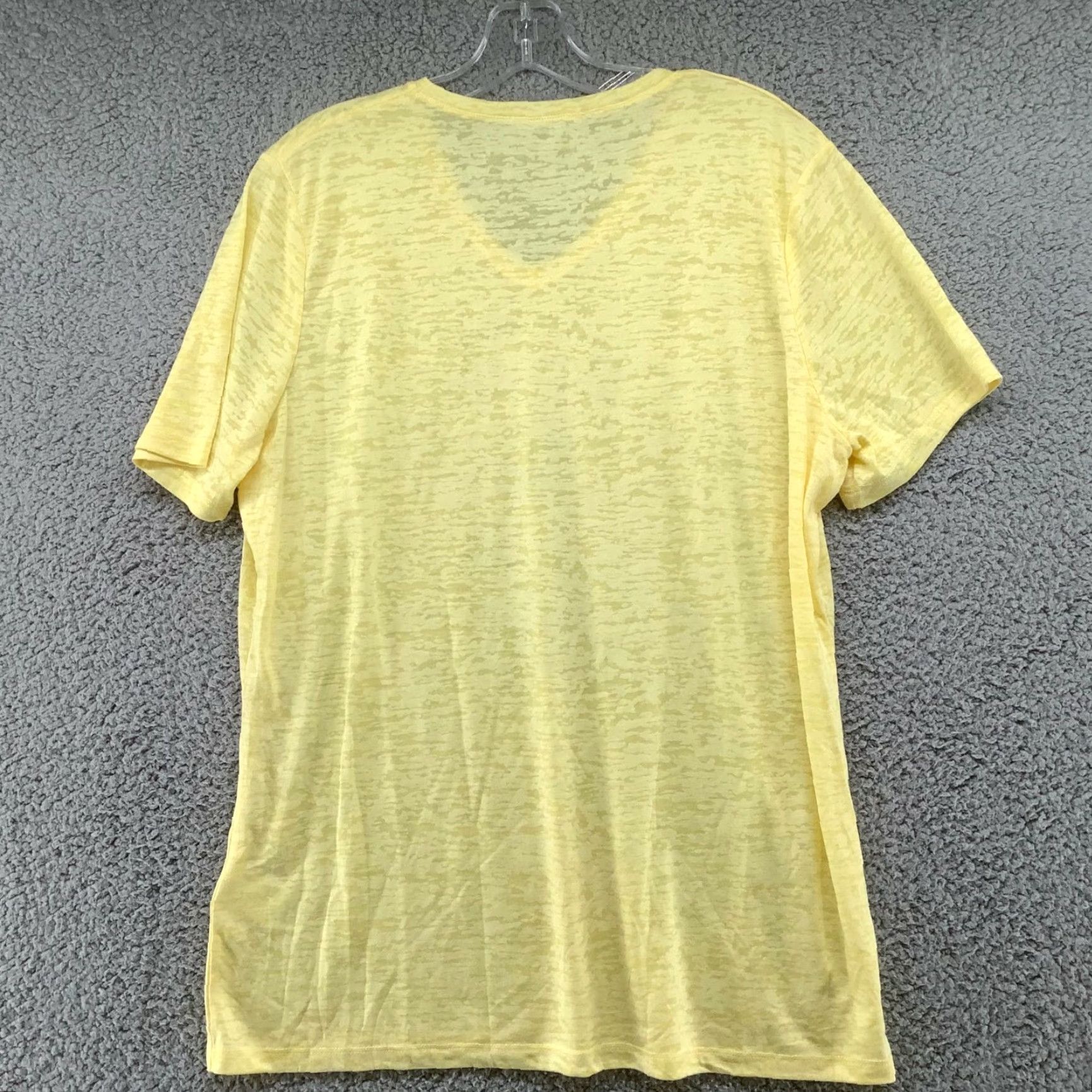 Vintage Clarina T-Shirt Women Yellow Beaded L V-Neck Short Sleeve - Spring Summer Womens L 90s? Size L / US 10 / IT 46 - 2 Thumbnail