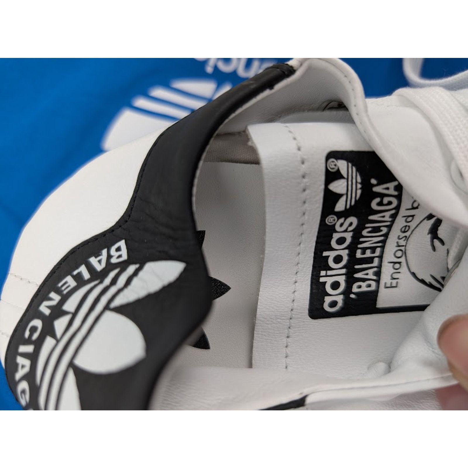 Adidas × Balenciaga o1rshd1 Stan Smiths Sneakers in Black/White Size US 11 / EU 44 - 6 Thumbnail