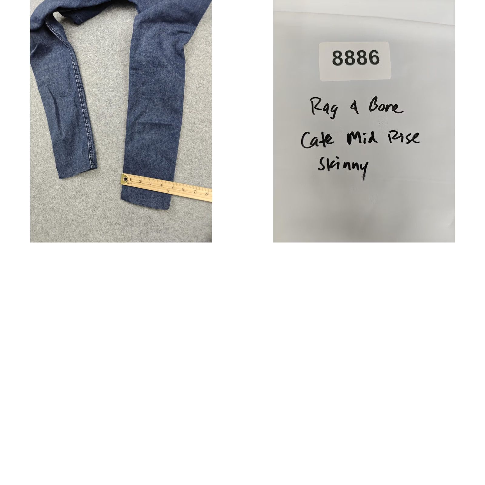 Rag & Bone Rag & Bone Cate Mid Rise Skinny Jeans Womens 24 Blue Medium Wash Denim 24x29 Jeans Women Size 42" / US 20 - 9 Thumbnail