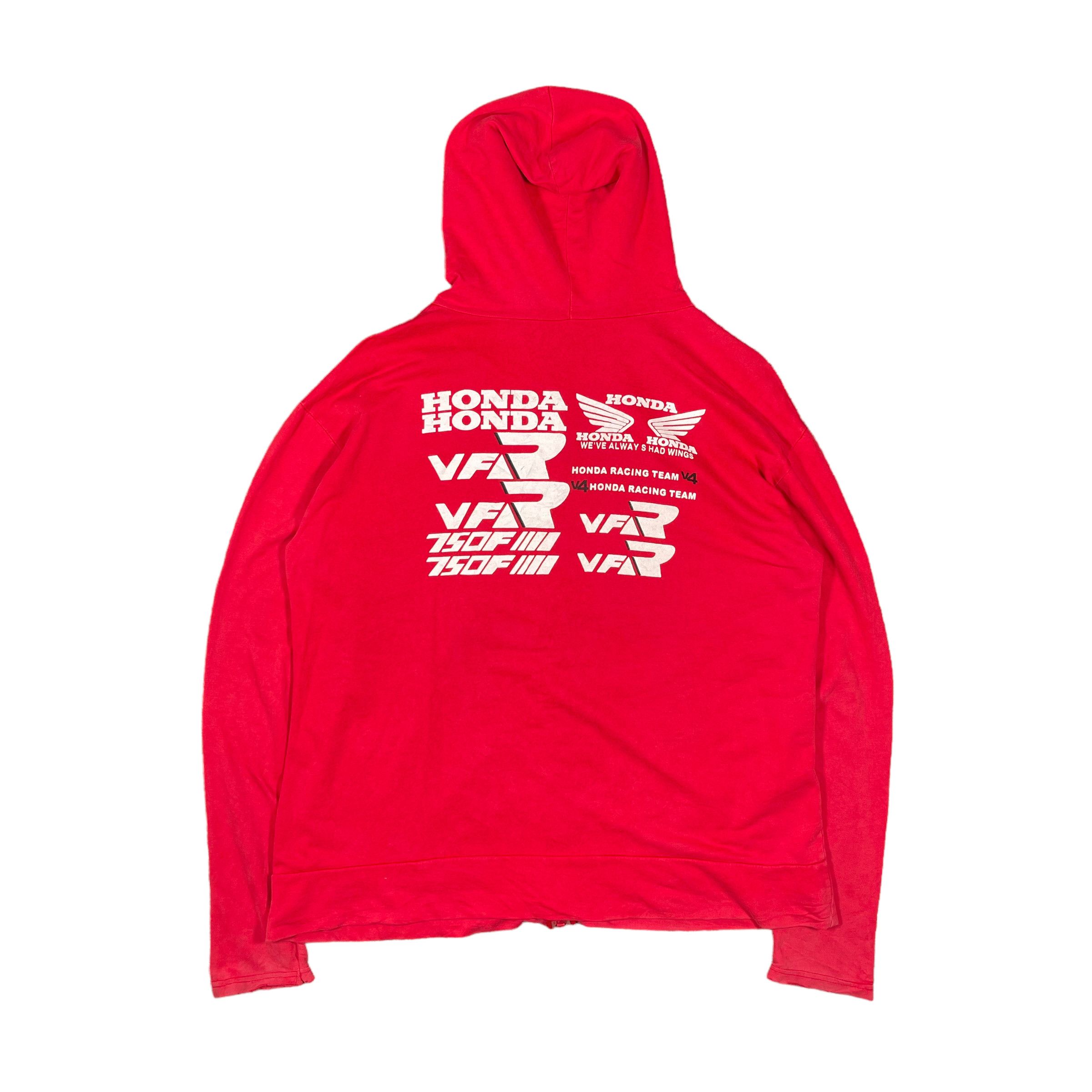 Honda × Vintage Vintage 90s Honda Racing Zipper Hoodie Size US M / EU 48-50 / 2 - 2 Thumbnail
