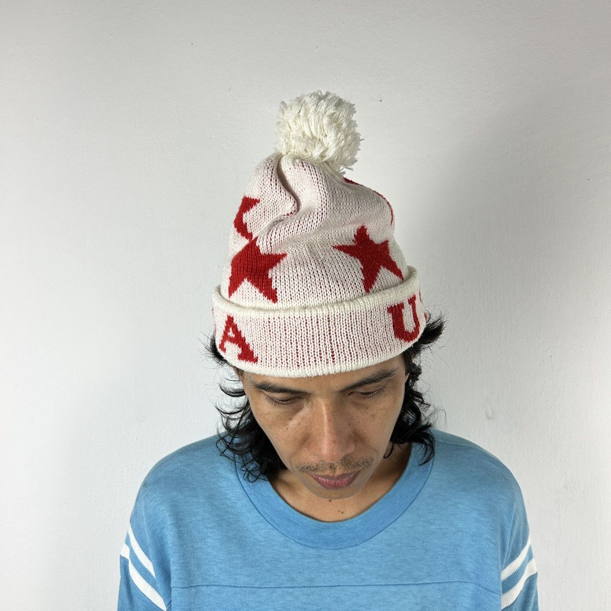 Japanese Brand × Vintage 1990s USA Star Beanie Size ONE SIZE - 2 Thumbnail