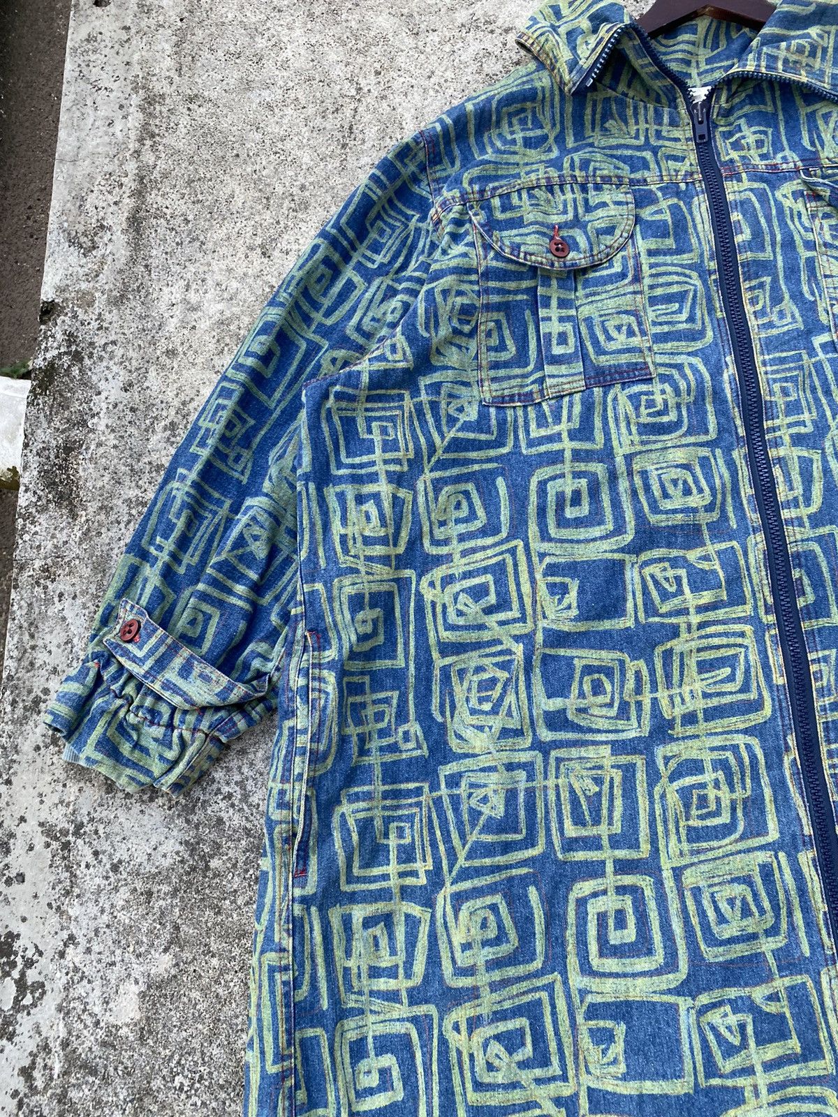 Vintage Vintage FullPrint Goldie Italy Baggy Long Jacket Size US XXL / EU 58 / 5 - 6 Thumbnail
