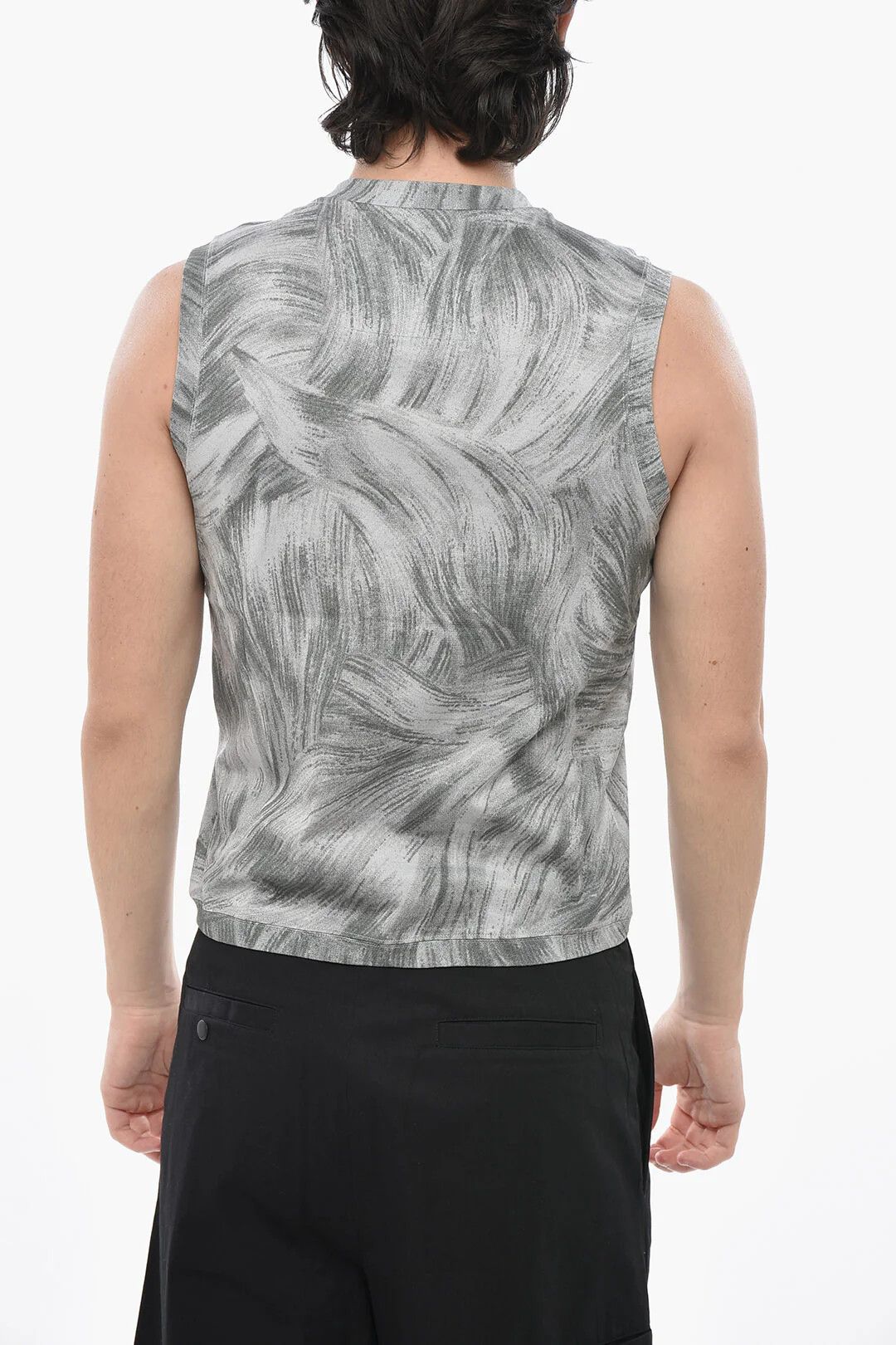 Givenchy og1mm0326 Printed Cotton Tank Top in Grey Size US S / EU 44-46 / 1 - 2 Thumbnail