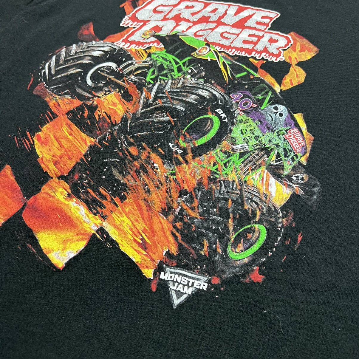 Vintage Vintage Grave Digger Monster Jam Truck Graphic Tee Flames Size US M / EU 48-50 / 2 - 4 Thumbnail