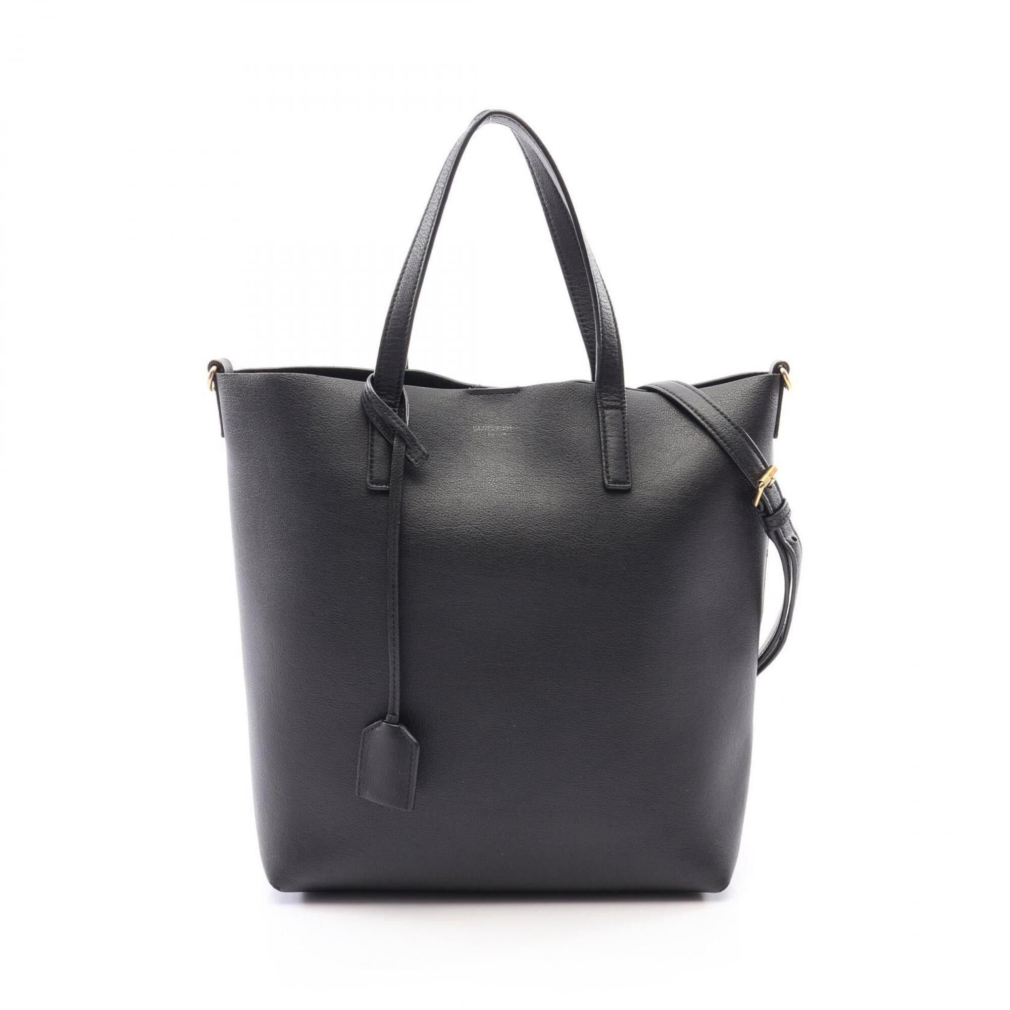 Saint Laurent Paris Yves Saint Laurent Paris SHOPPING TOY 2-Way Handbag, Leather, Women's, Black, 600307 Size ONE SIZE - 1 Thumbnail