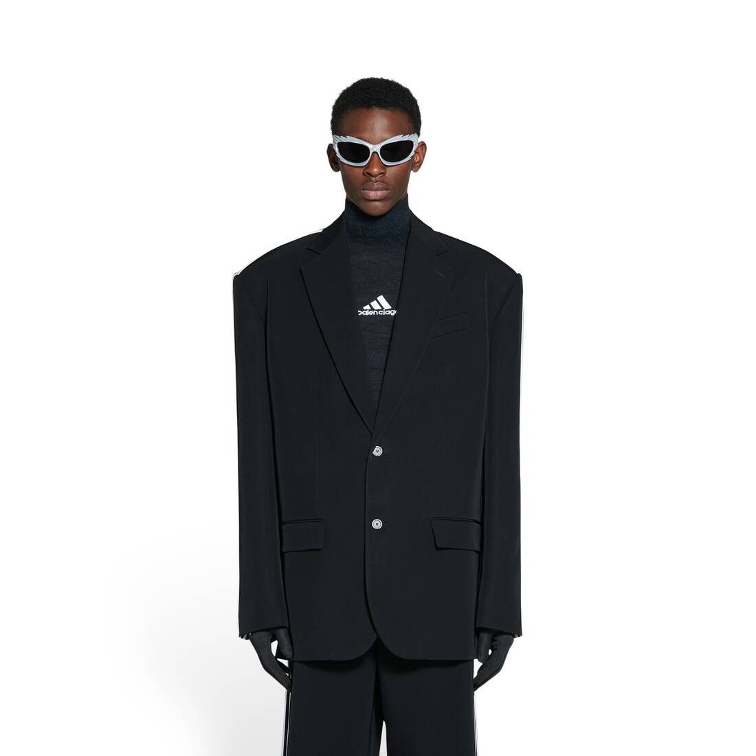 Adidas × Balenciaga o1w1db10824 Oversized Jacket in Black/White Size US XL / EU 56 / 4 - 5 Thumbnail
