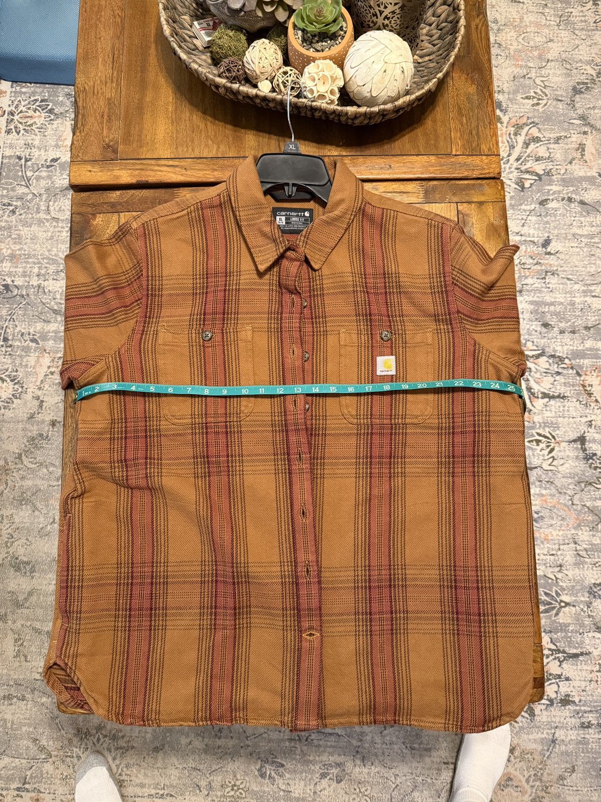 Carhartt Brown and Red Carhartt Shacket Size US L / EU 52-54 / 3 - 3 Thumbnail