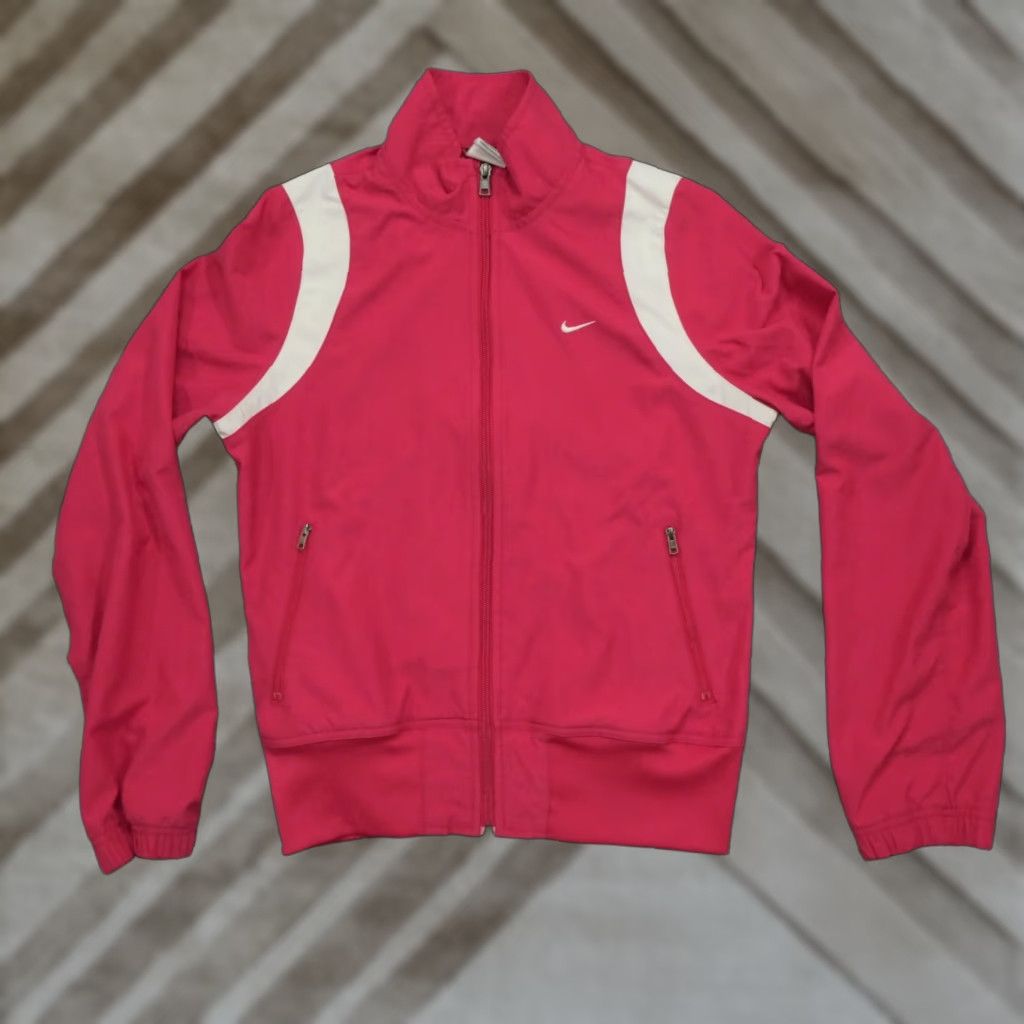 Nike Nike Jacket Womens M Pink Full Zip Lightweight Windbreaker Athletic Track Size M / US 6-8 / IT 42-44 - 1 Thumbnail
