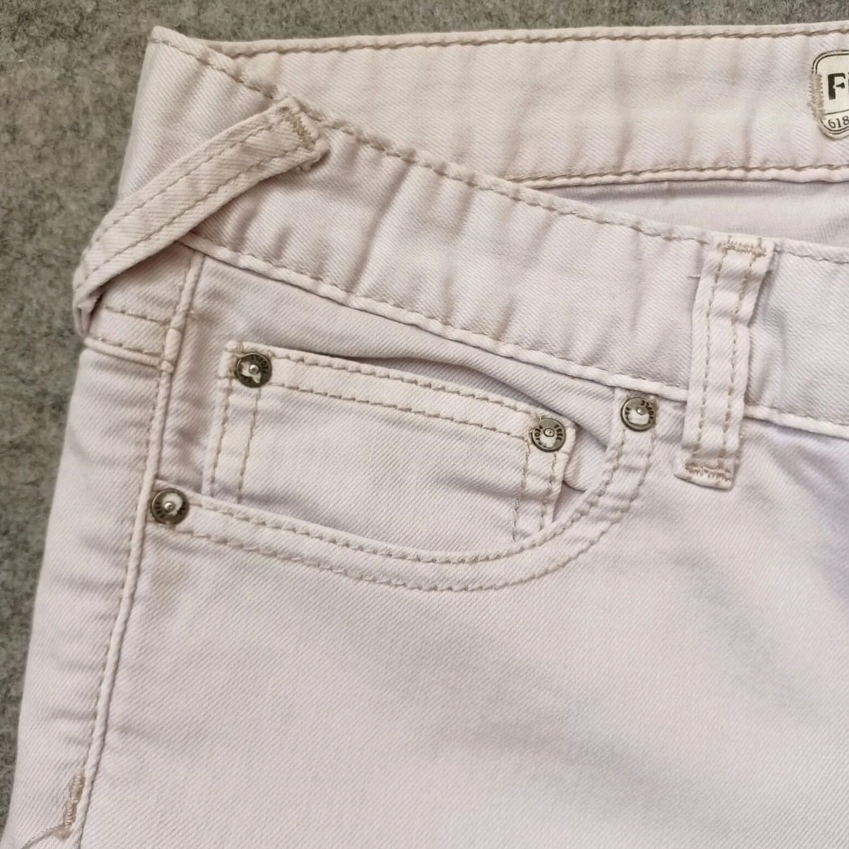 Free People Free People Jeans Womens 27 Beige Low Rise Skinny Stretch Pants Jeans Size 27" / US 4 / IT 40 - 6 Thumbnail