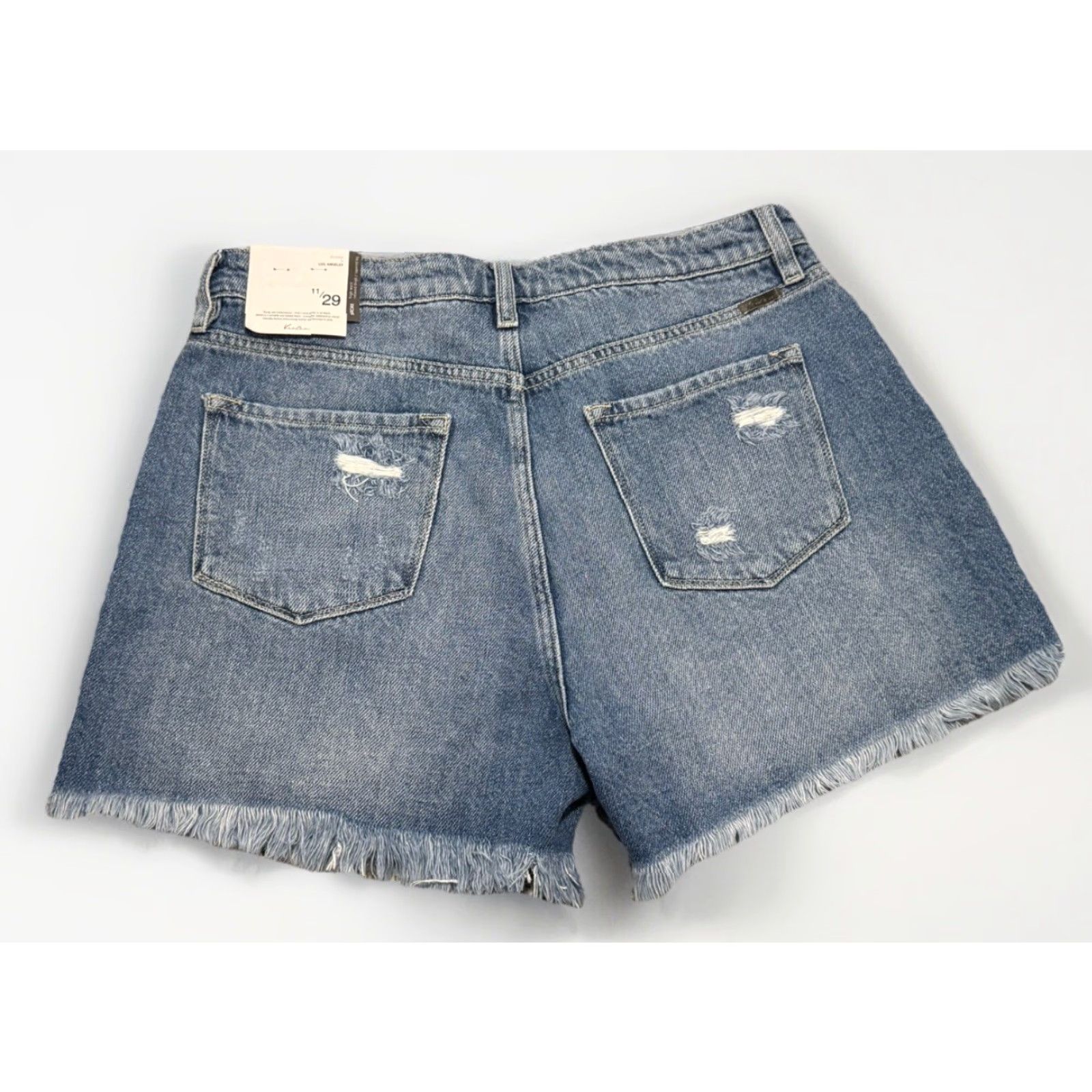Vintage KanCan Megan 2.0 High Waist Shorts Relaxed Thigh Mom Frayed Sz 11/29 Distressed Size 32" / US 10 / IT 46 - 3 Thumbnail
