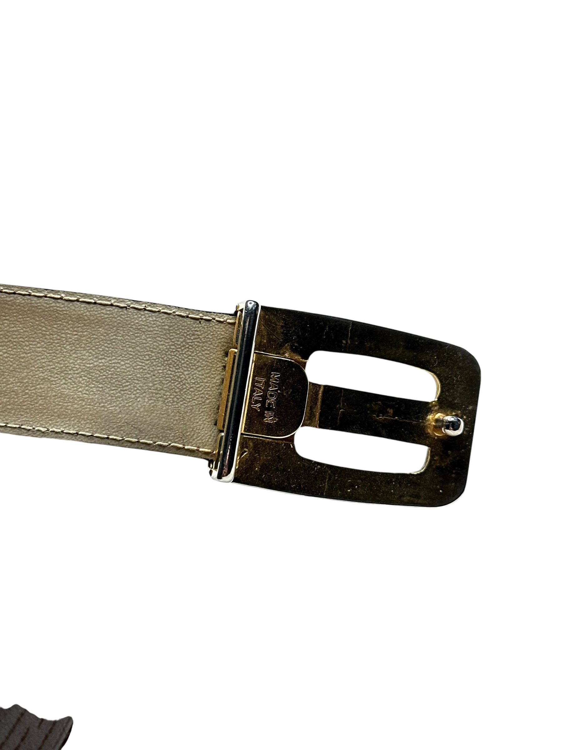 Pierre Cardin Pierre Cardin Leather Gold Buckle Belt Size ONE SIZE - 5 Thumbnail