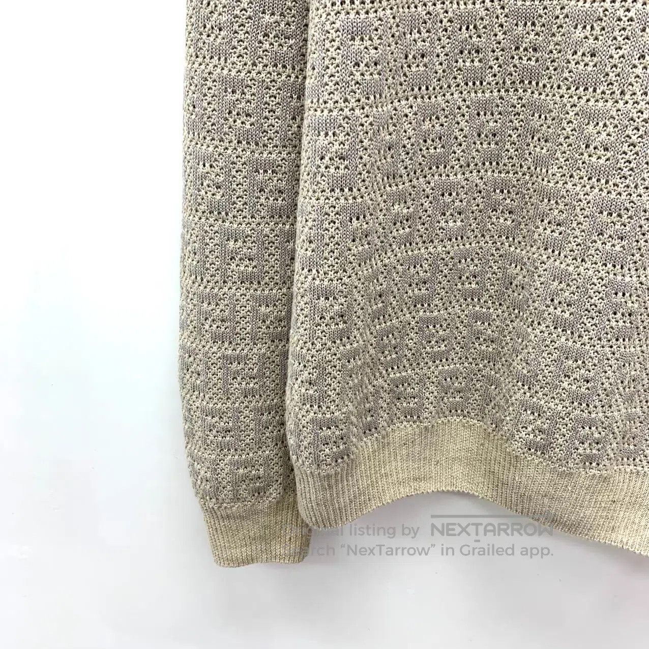 Fendi Fendi Multicolor Logo Monogrammed Linen Crewneck Sweater| Size US M / EU 48-50 / 2 - 4 Thumbnail