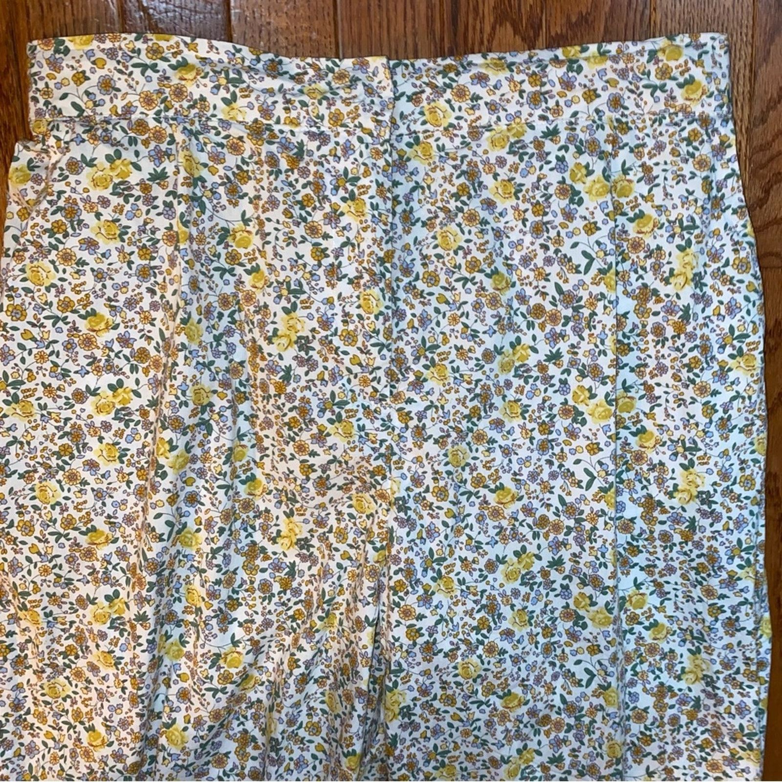 Engineered Garments Lollys Laundry Garmentory Maisie Yellow Cotton Floral Pant L Size 34" / US 12 / IT 48 - 10 Thumbnail