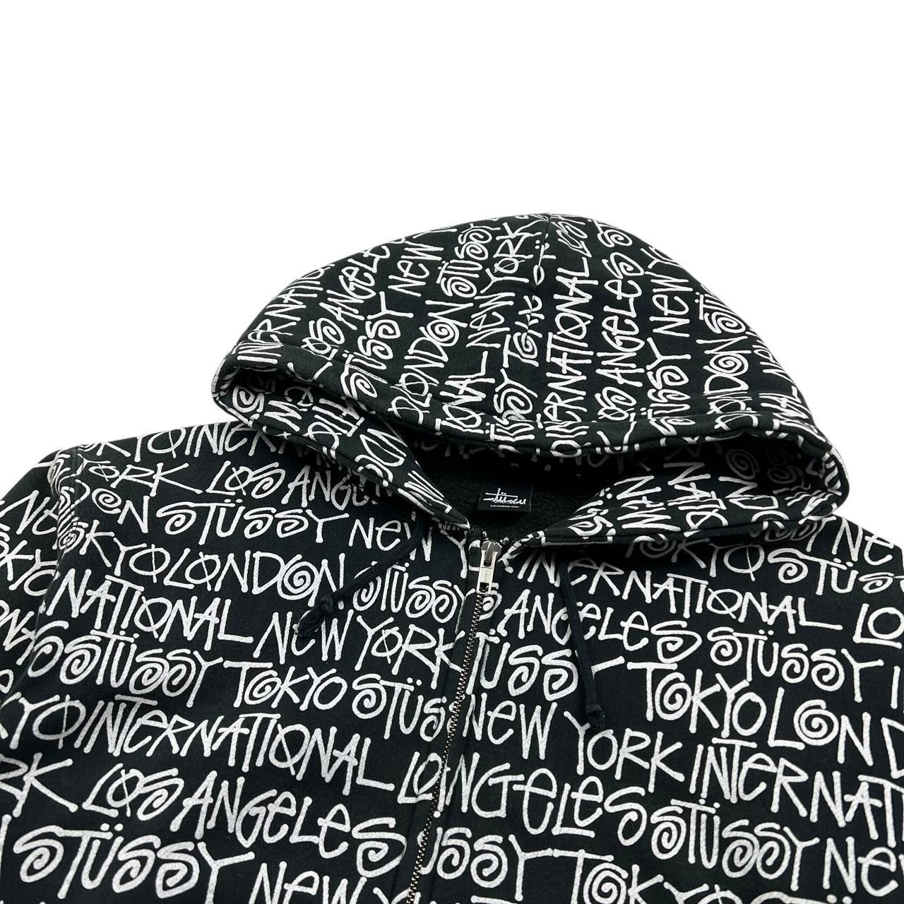 Stussy Vintage Stussy World Tour City Text Zip Up Hoodie - Large Size US L / EU 52-54 / 3 - 2 Thumbnail