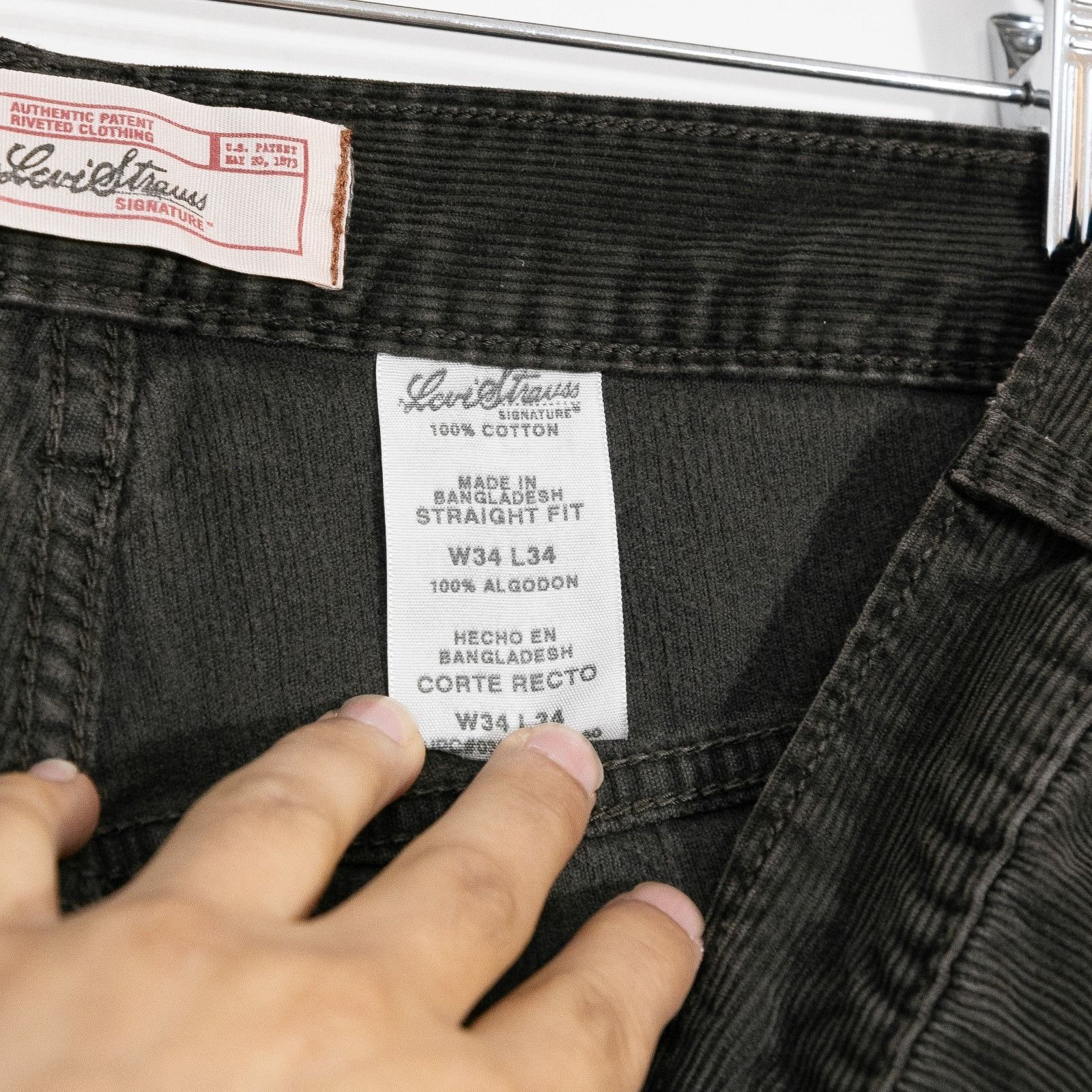 Levi's Vintage Y2K Levis Corduroy Pants Sz 34x32 - Distressed Dark Size US 34 / EU 50 - 9 Thumbnail