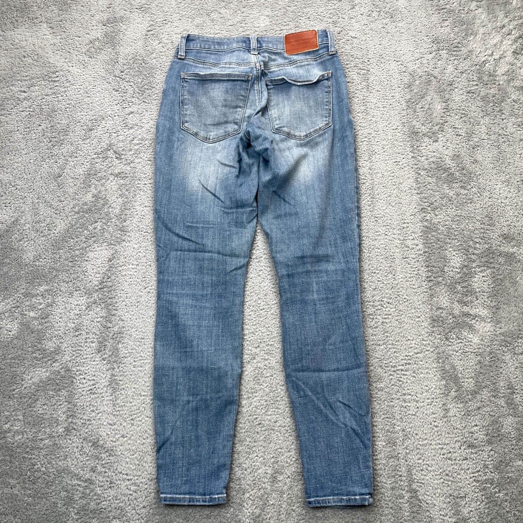 Lucky Brand Lucky Brand Jeans Womens 2x26R Blue Lolita Skinny Leg Whiskered Denim Low Rise Jeans Women 5-Pocket Denim Cotton Spandex Viscose Zip Button Size 26" / US 2 / IT 38 - 2 Thumbnail
