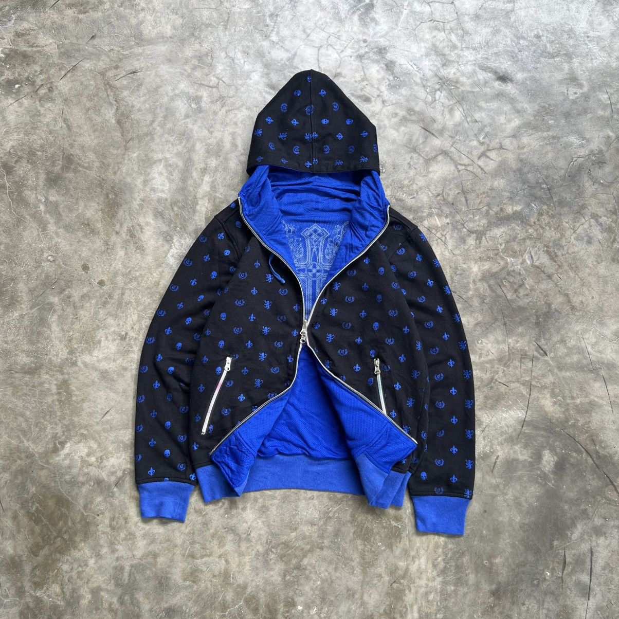 Hysteric Glamour 2000’s Custom Culture Vkei Style Reversible Skull Hoodie Size US S / EU 44-46 / 1 - 5 Thumbnail
