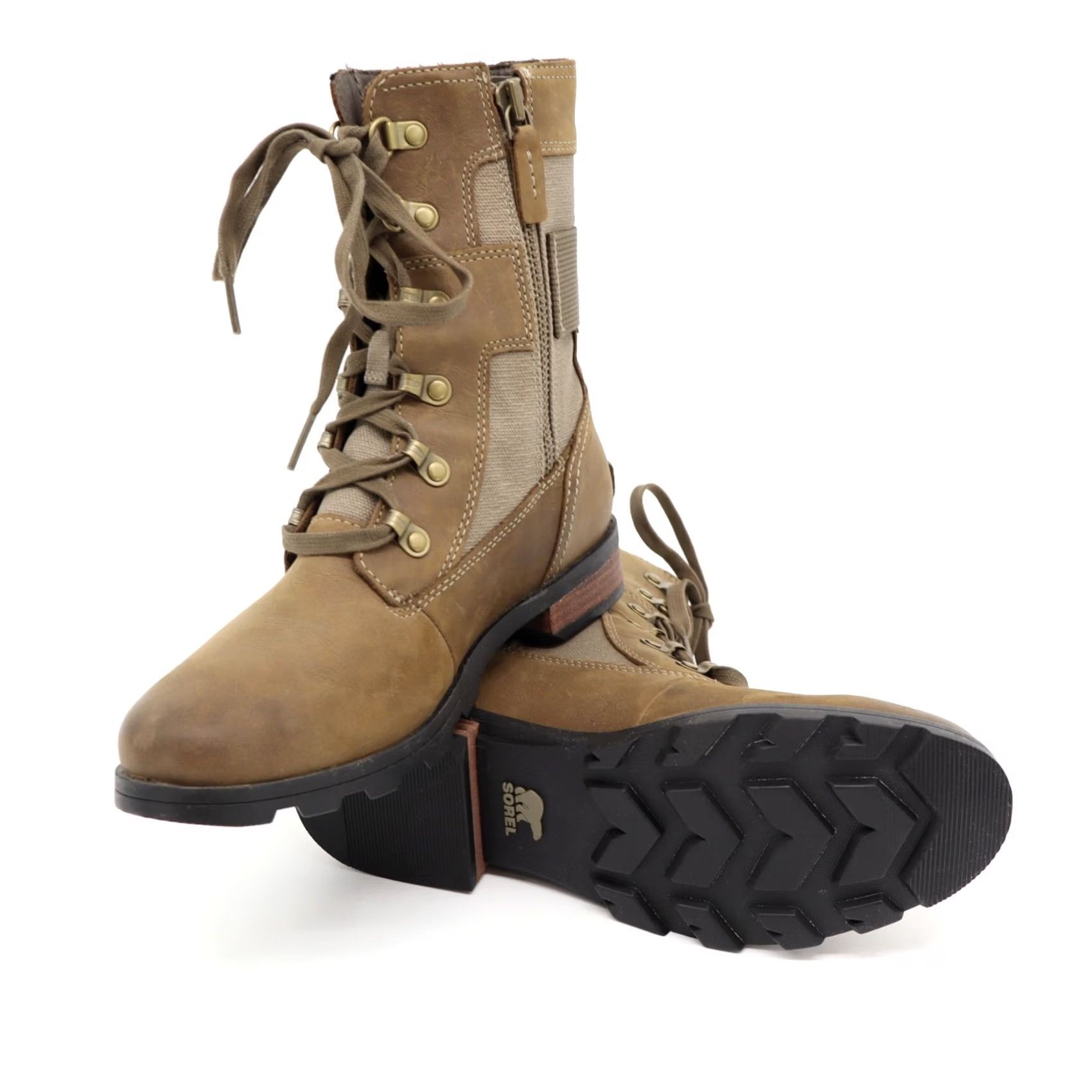 SOREL Sorel Major Carly Combat Ankle Boot - Brown - Womens Boots Size US 7 / IT 37 - 2 Thumbnail
