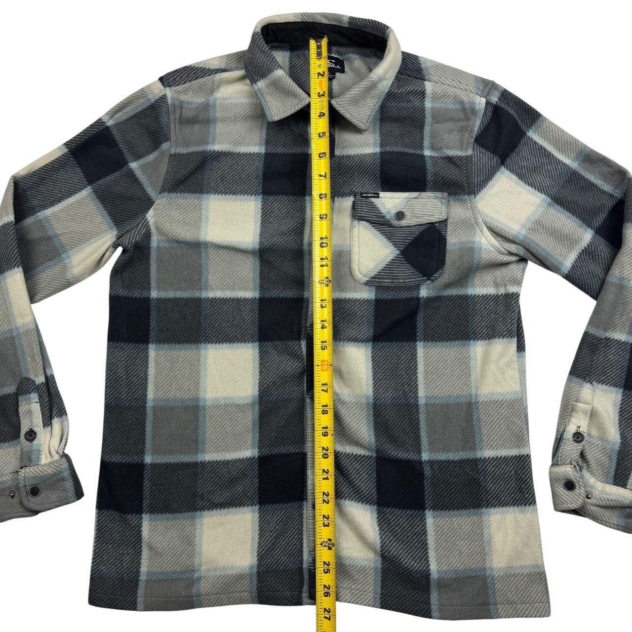 O'Neill O'Neill Men's Fleece L/S Snap Shirt Gray/Black Beige Plaid • Size US M / EU 48-50 / 2 - 5 Thumbnail