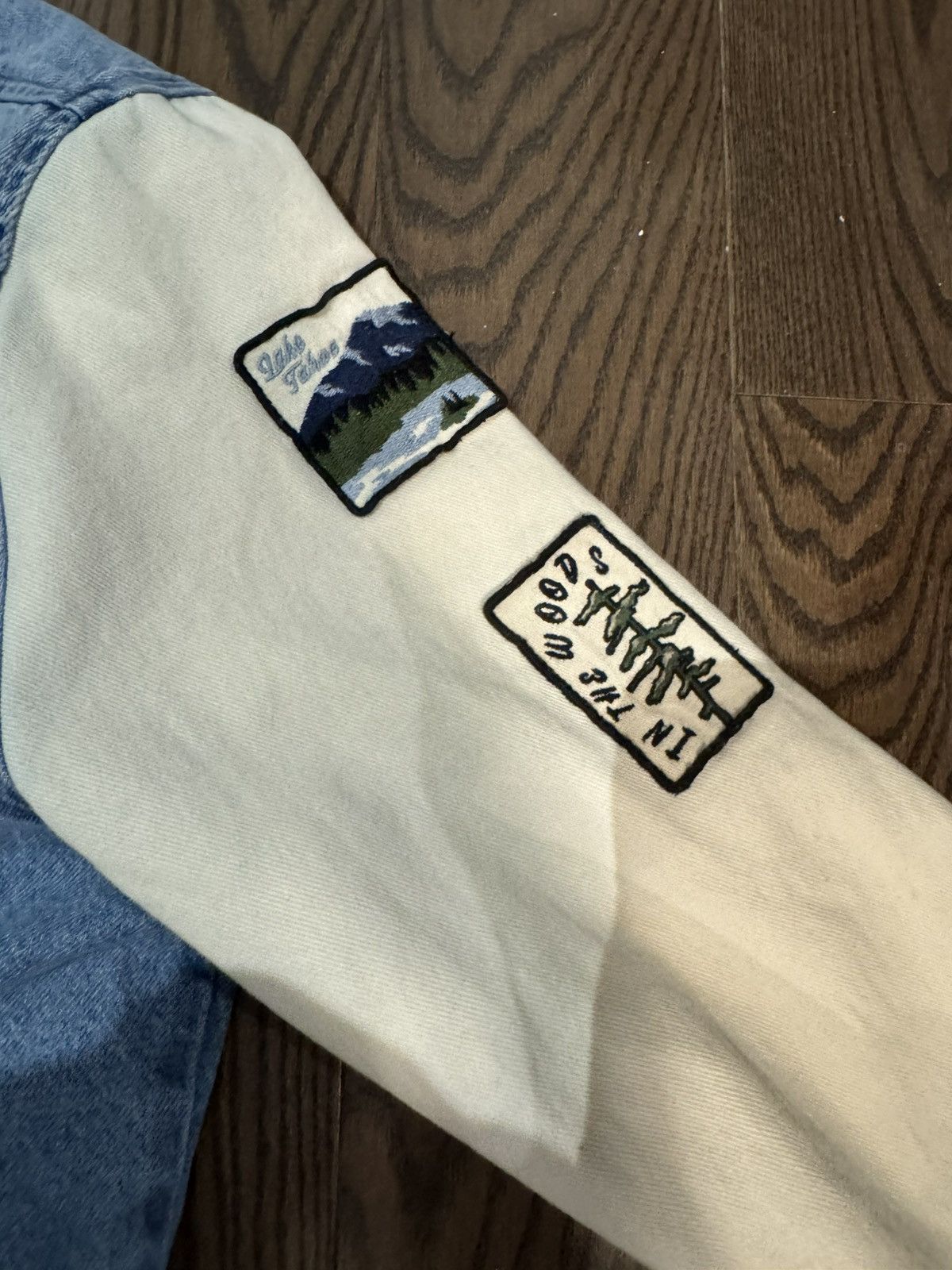 Other RARE DENIM VARSITY JACKET Size US S / EU 44-46 / 1 - 3 Thumbnail