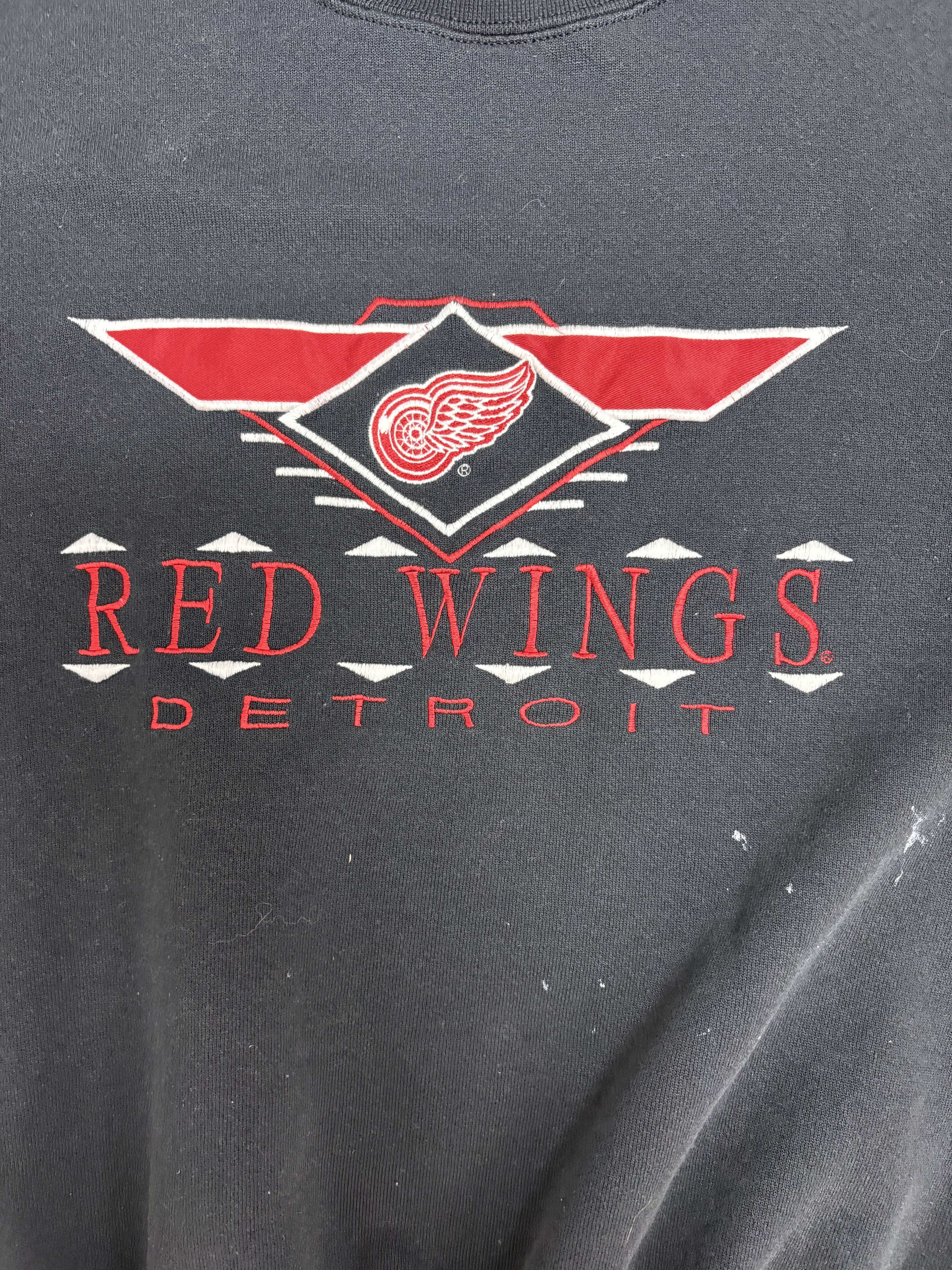 Logo 7 × Vintage Detroit Red Wings Vintage Black Crewneck Sweater Size US M / EU 48-50 / 2 - 2 Thumbnail