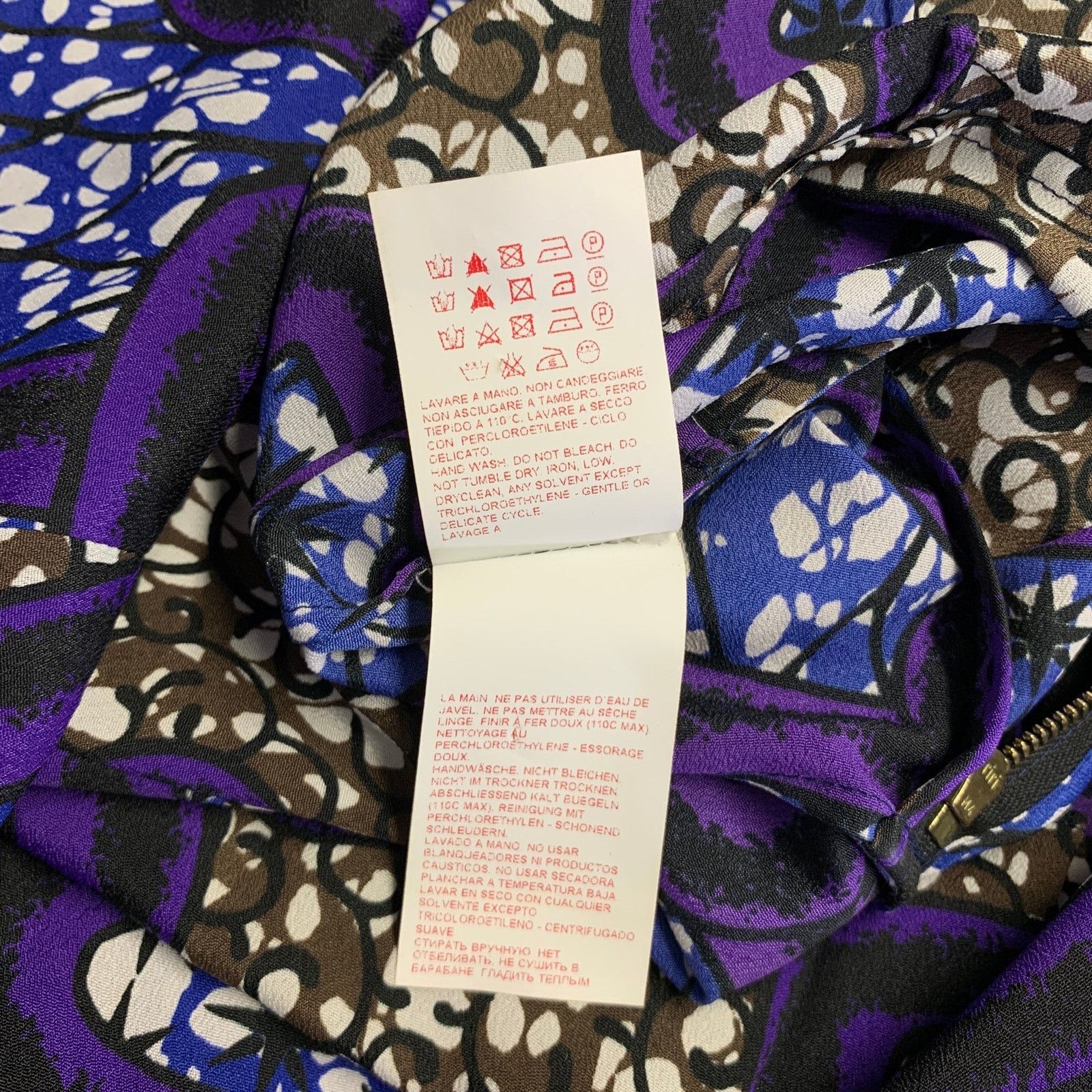 Marni Size 4 Multi Color Polyester Abstract 3/4 Sleeves Dress Size XS / US 0-2 / IT 36-38 - 7 Thumbnail