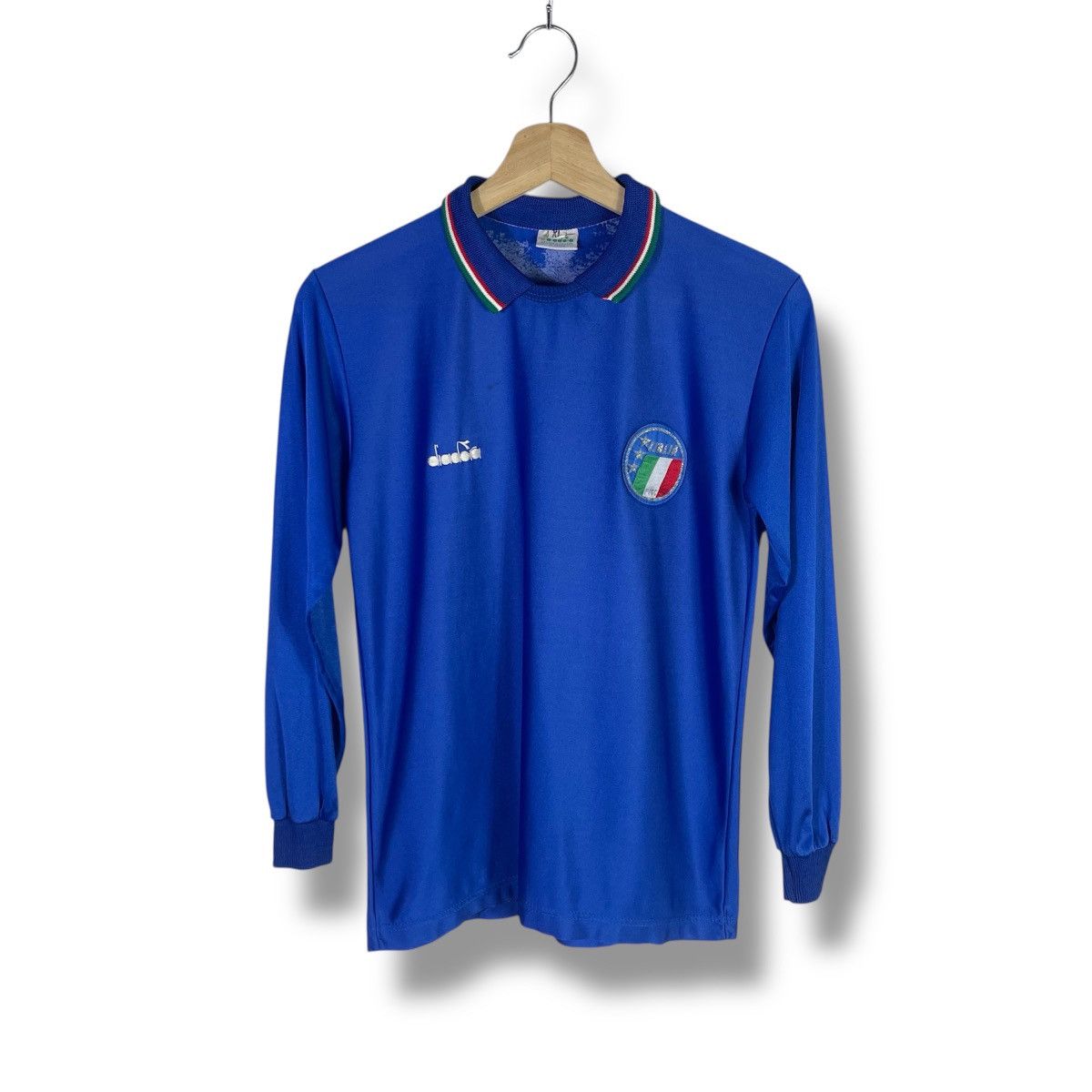 Diadora Rare! Vintage 80s Italy World Cup Jersey Italia L/S Size US S / EU 44-46 / 1 - 1 Thumbnail
