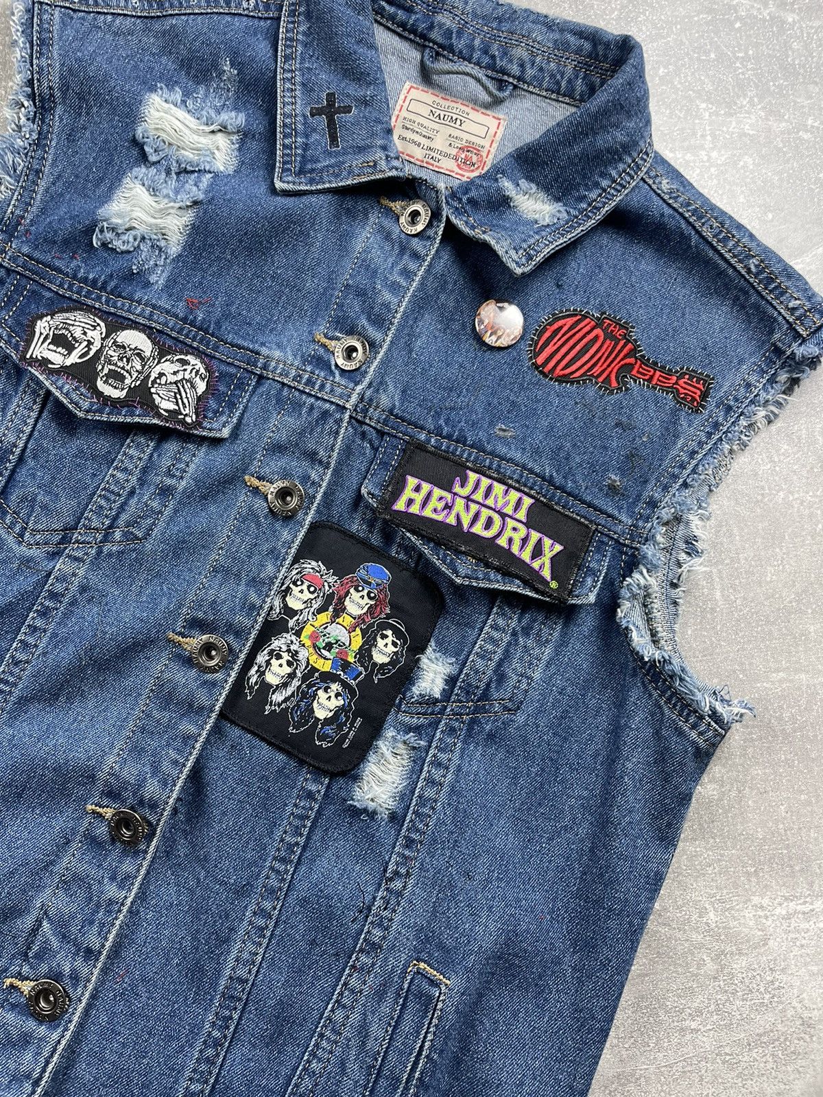 Other Biker Custom Rock Patched Denim Vest Italy Vintage Patches Size US M / EU 48-50 / 2 - 9 Thumbnail