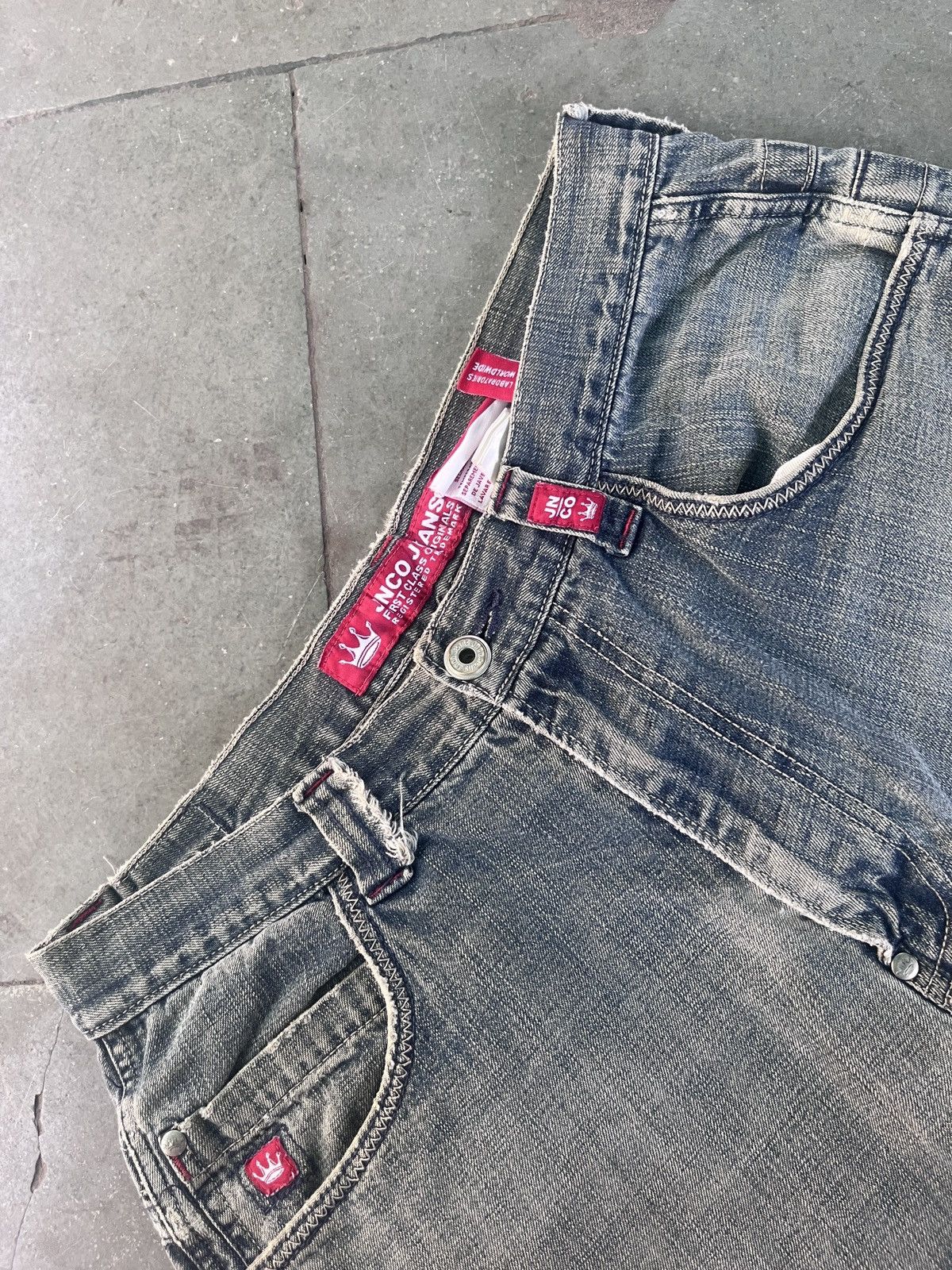 JNCO Vintage Y2K JNCO Spikes Skull Jorts Size US 34 / EU 50 - 6 Thumbnail