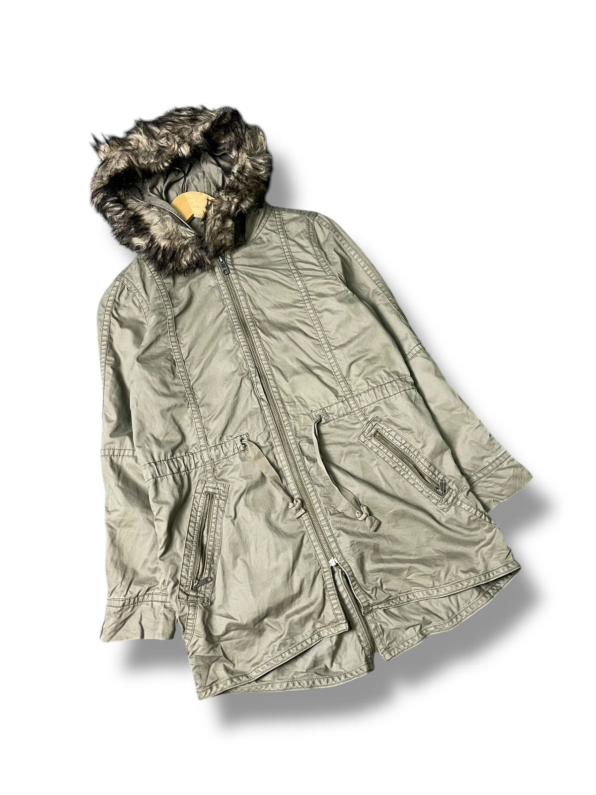 Japanese Brand × Vintage Japanese Brand Military Fur Hooded Jacket (70) Size US XXS / EU 40 - 4 Thumbnail