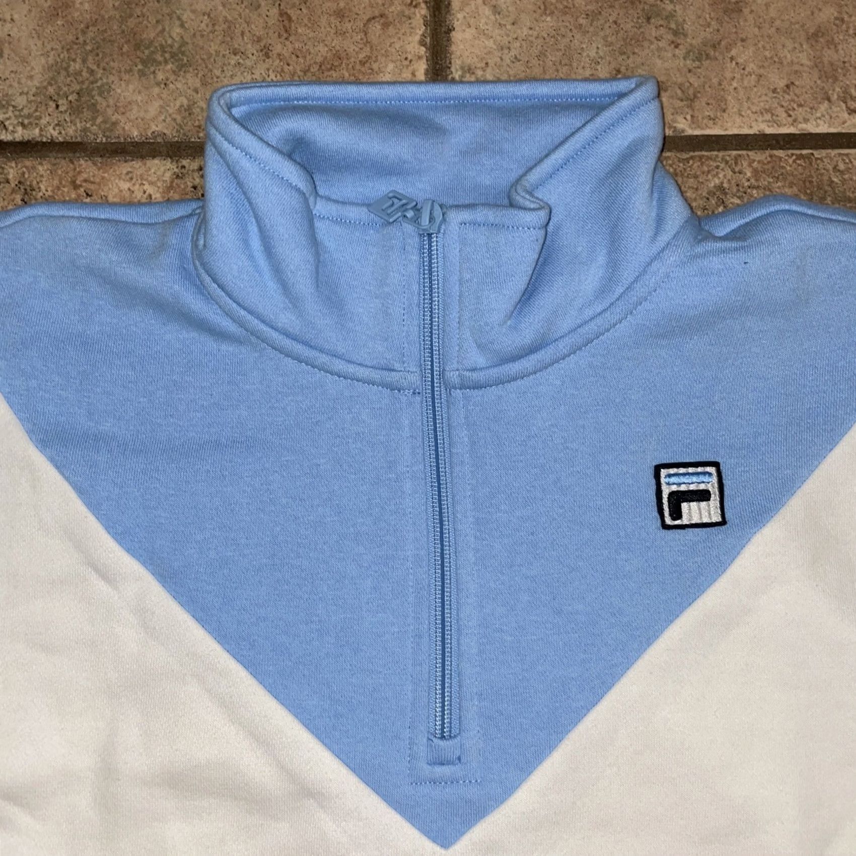 Fila FILA Track Jacket Womens L Half Zip Lightweight Blue Polyester Activewear Jacket Woman L Burger Size L / US 10 / IT 46 - 2 Thumbnail