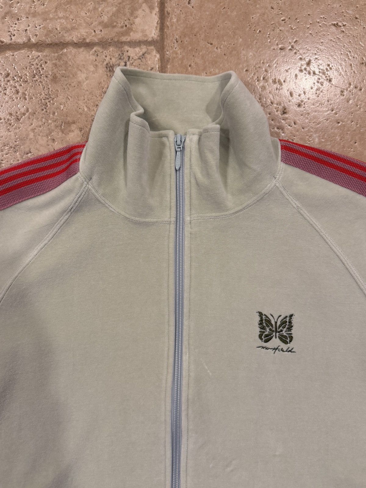 Maxfield Los Angeles × Needles Needles x Maxfield Mint Green / Red Velour Track Jacket Size US L / EU 52-54 / 3 - 8 Thumbnail