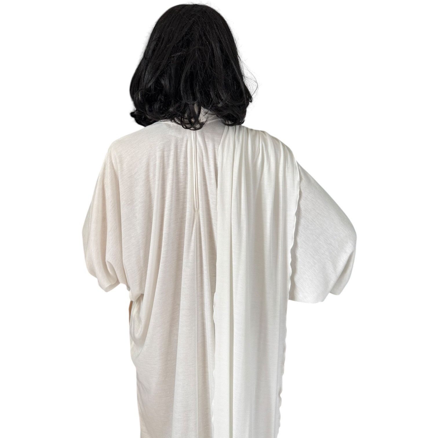 Vintage NWT Marcy & Co 1970s–80s White Rhinestone Caftan Gown sash M Size M / US 6-8 / IT 42-44 - 8 Thumbnail