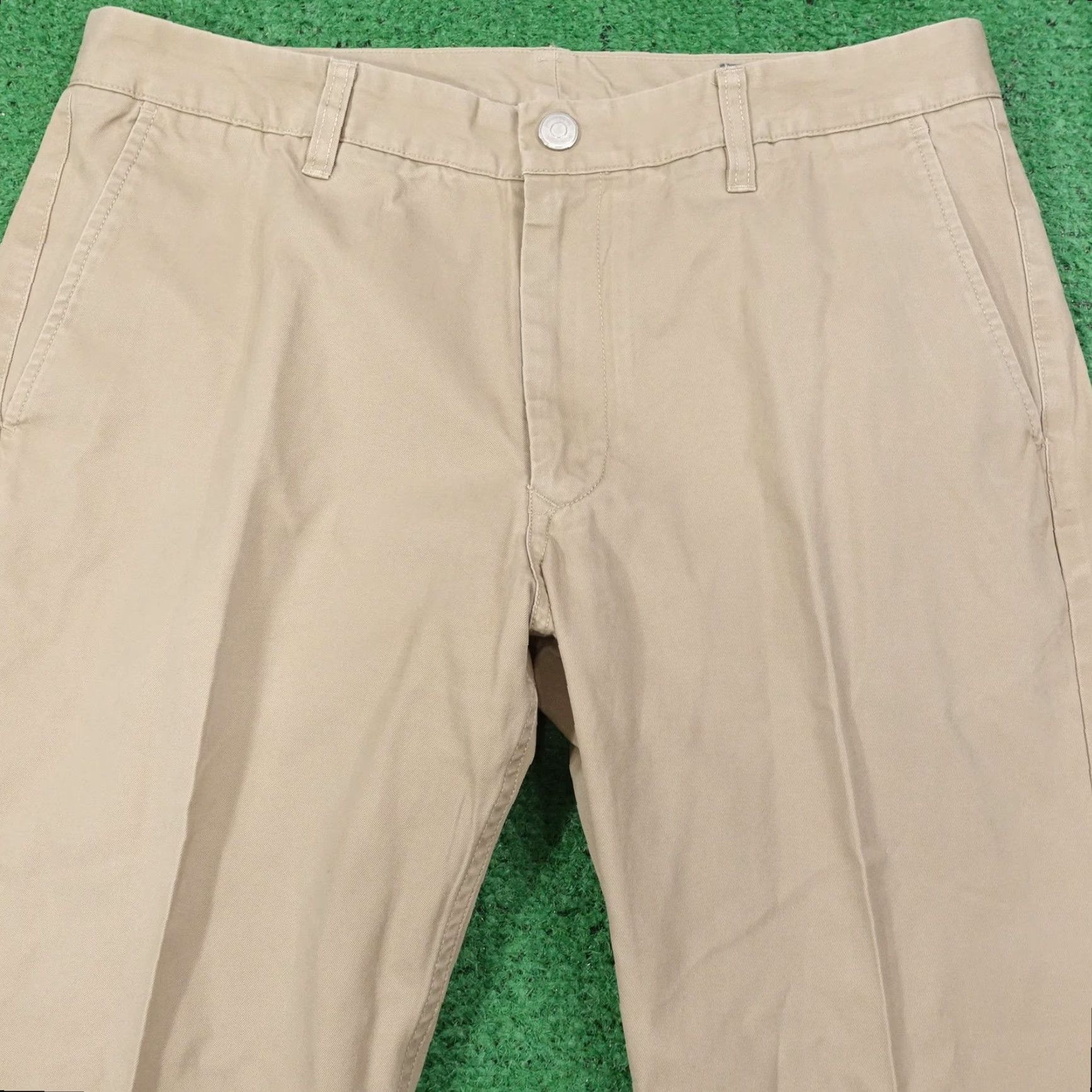 Bonobos Bonobos Pants Mens 34x34 Beige Chino Slim Straight Flat Front Pockets Cotton Size US 34 / EU 50 - 2 Thumbnail